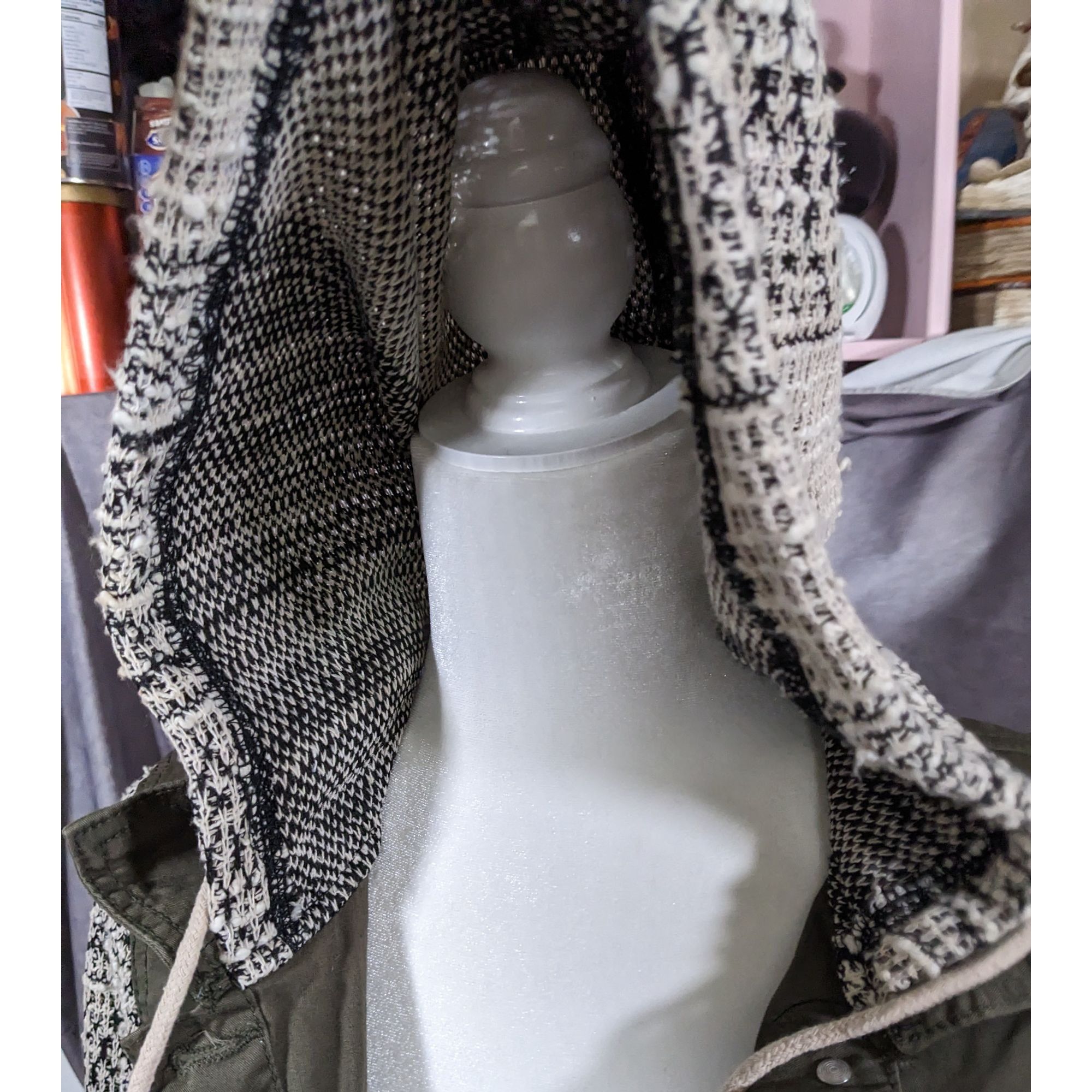 Other 90s Grunge Style Green And Grey Hooded Jacket by Wallflower Size M / US 6-8 / IT 42-44 - 10 Thumbnail
