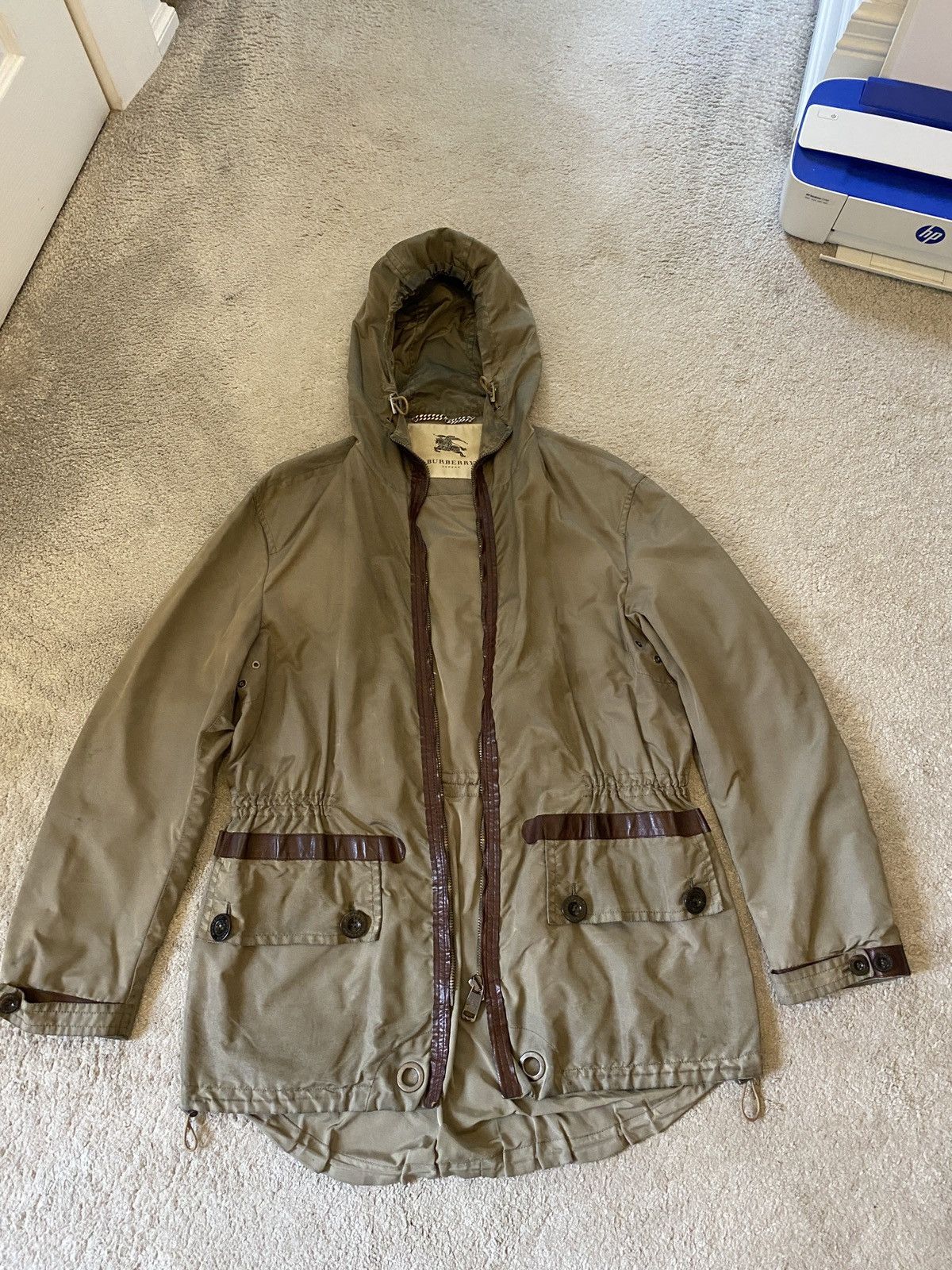 Burberry RARE ORIGINAL BURBERRY MENS PARKA COAT ( WEATHER TREATED ) Size US S / EU 44-46 / 1 - 1 Thumbnail