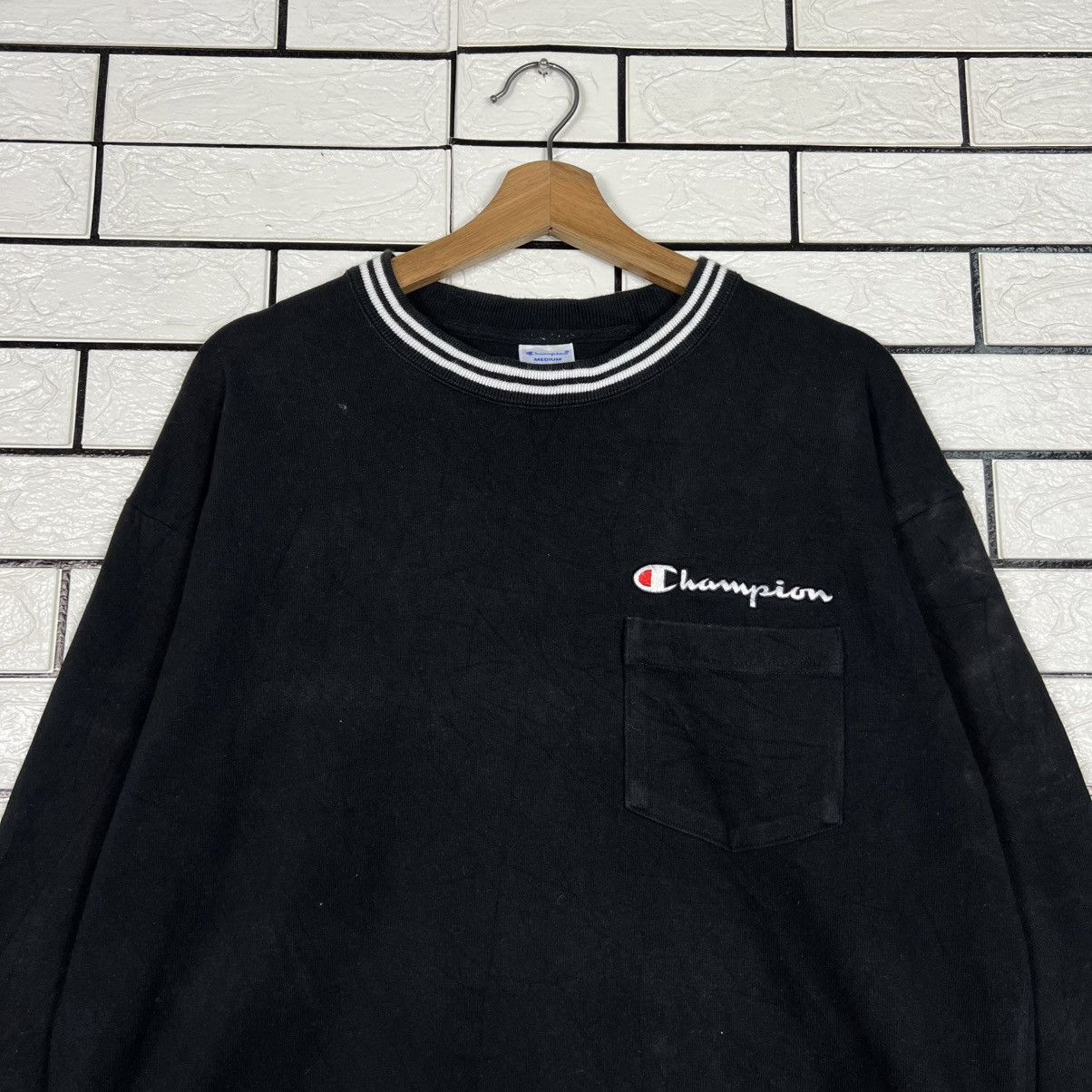 Champion CHAMPION Single Pocket Long Sleeve Shirt #4296-C195 Size US M / EU 48-50 / 2 - 2 Thumbnail