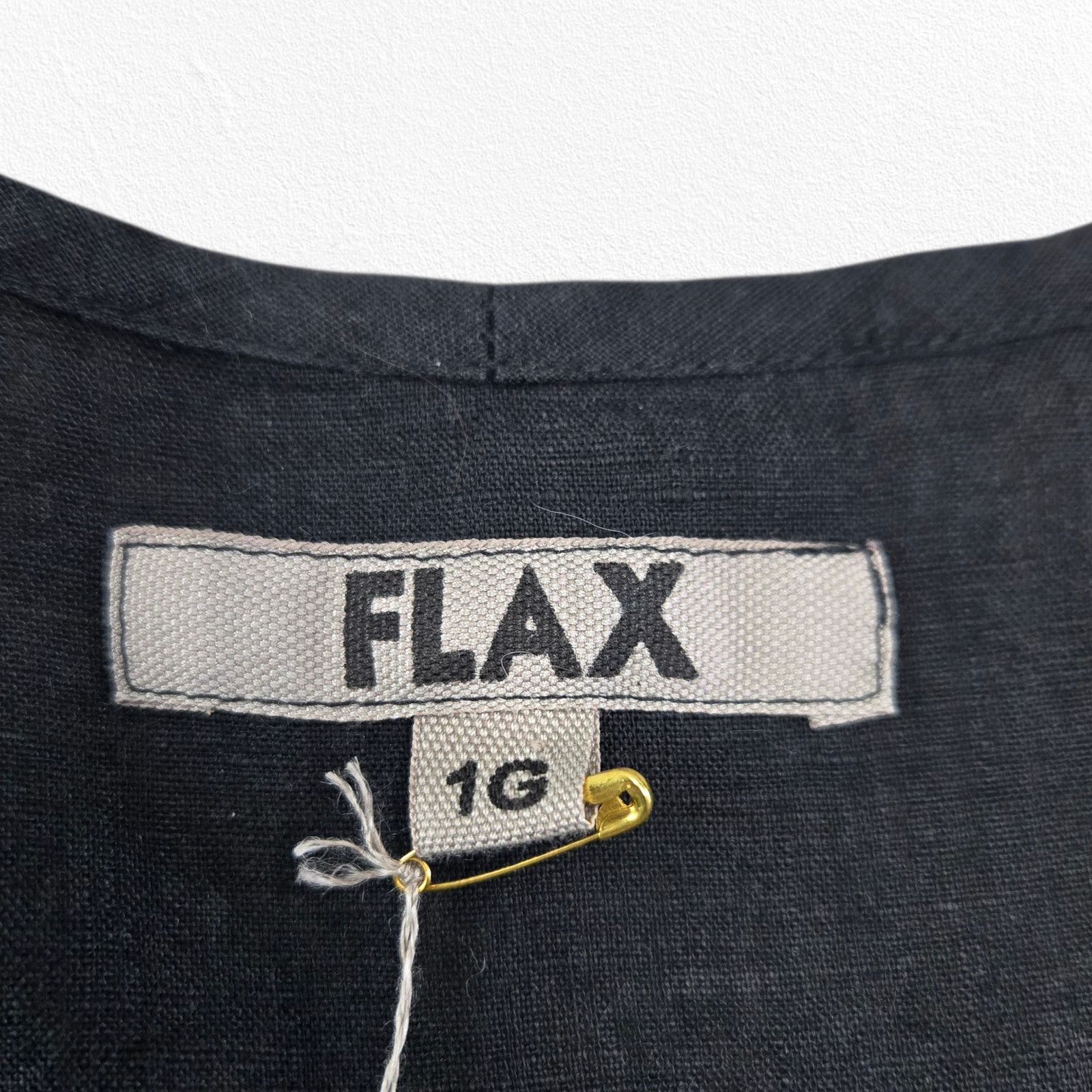 FLAX Y2K Vintage NWT FLAX Black Linen Tunic Top Size XL Size XL / US 12-14 / IT 48-50 - 6 Thumbnail
