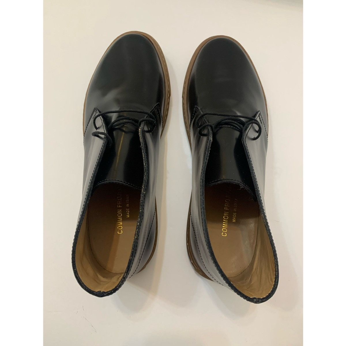 Common Projects COMMON PROJECTS CHUKKA SHINY BLACK BOOT Size US 9 / EU 42 - 14 Thumbnail