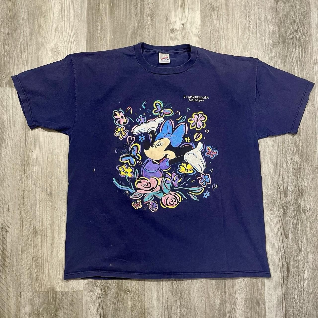 Disney × Mickey Mouse × Vintage Vintage 90’s Minnie Mouse Frankenmuth Michigan Flower Tshirt Size US XL / EU 56 / 4 - 1 Thumbnail