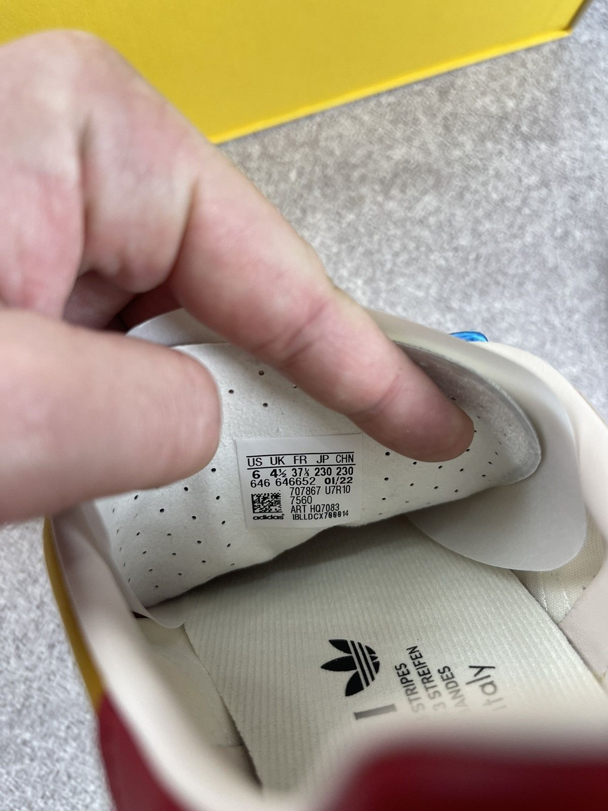 Gucci Adidas × Gucci Gazelle Yellow/White/Red Sneakers Size 37 1/3 Size US 6 / IT 36 - 12 Thumbnail