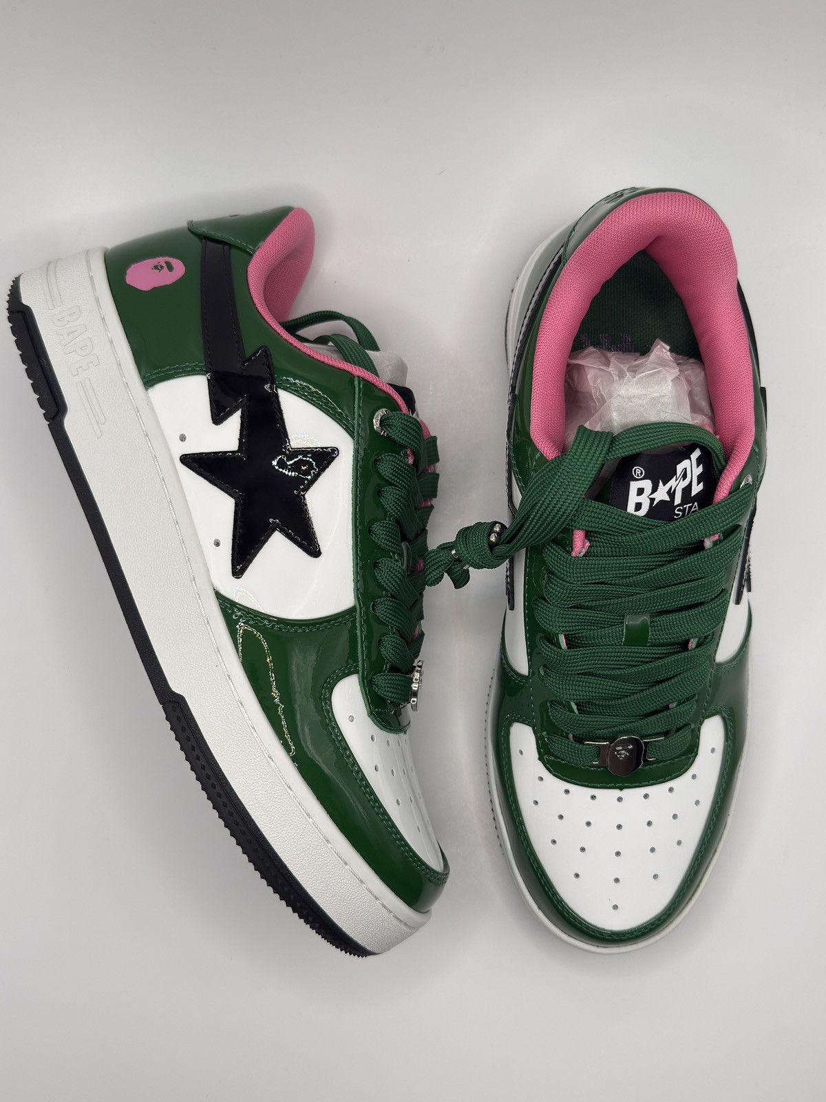 Bape A Bathing ape Bapesta # 1 green size 8.5 Size US 8.5 / EU 41-42 - 1 Thumbnail