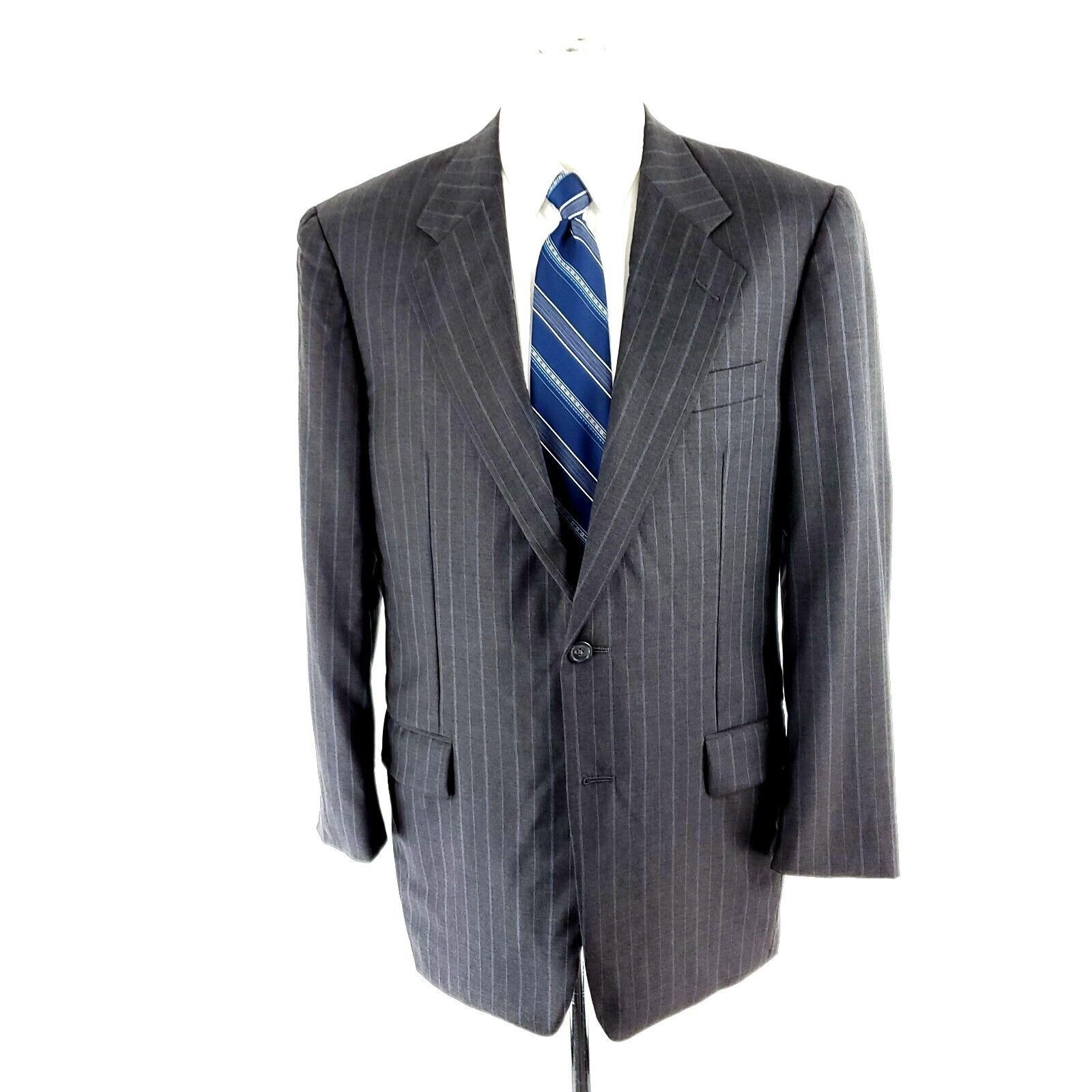 Hickey Freeman Hickey Freeman Loro Piana Super 120s Wool 2 Button Suit Jack Size 40R - 3 Thumbnail