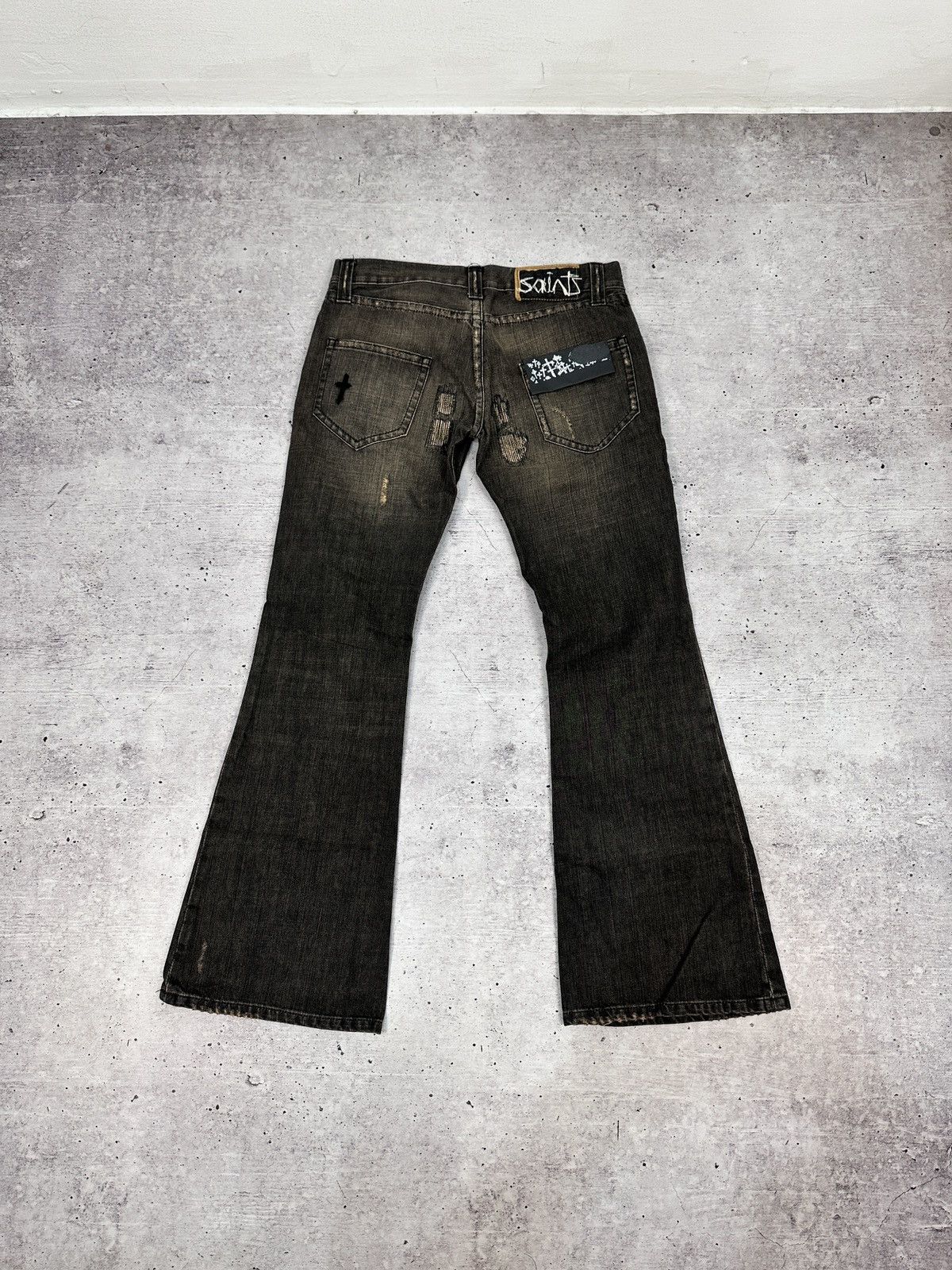 Allsaints Archive AllSaints Distressed Denim Jeans W30 Grunge Rock Y2K Size 30" / US 8 / IT 44 - 8 Thumbnail