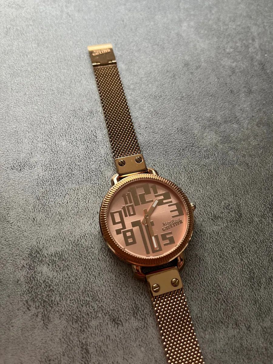 Designer × Jean Paul Gaultier × Vintage Jean Paul Gaultier Minimalistic Numerology Gold Watch Size ONE SIZE - 5 Thumbnail