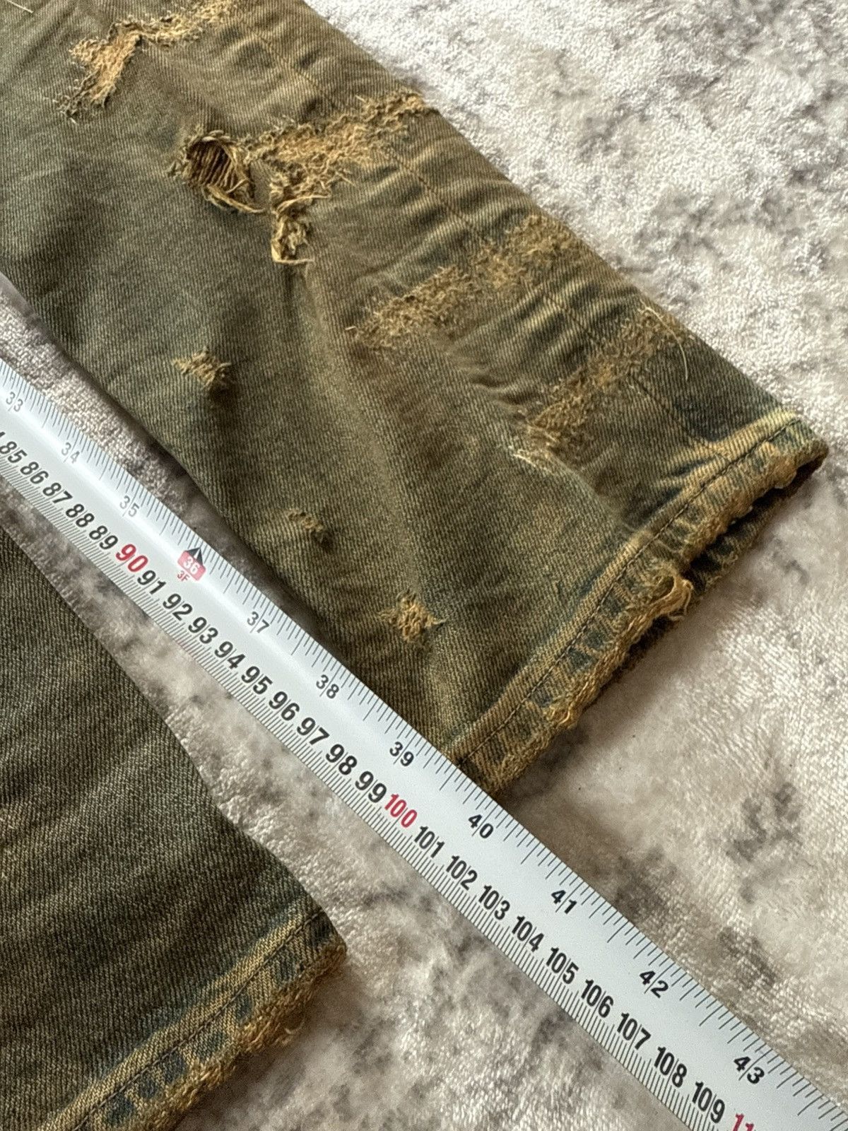 Diesel Black Gold F/W 2015 Diesel Black Gold Distressed Mud Wash Stacked Jeans Size US 34 / EU 50 - 19 Thumbnail