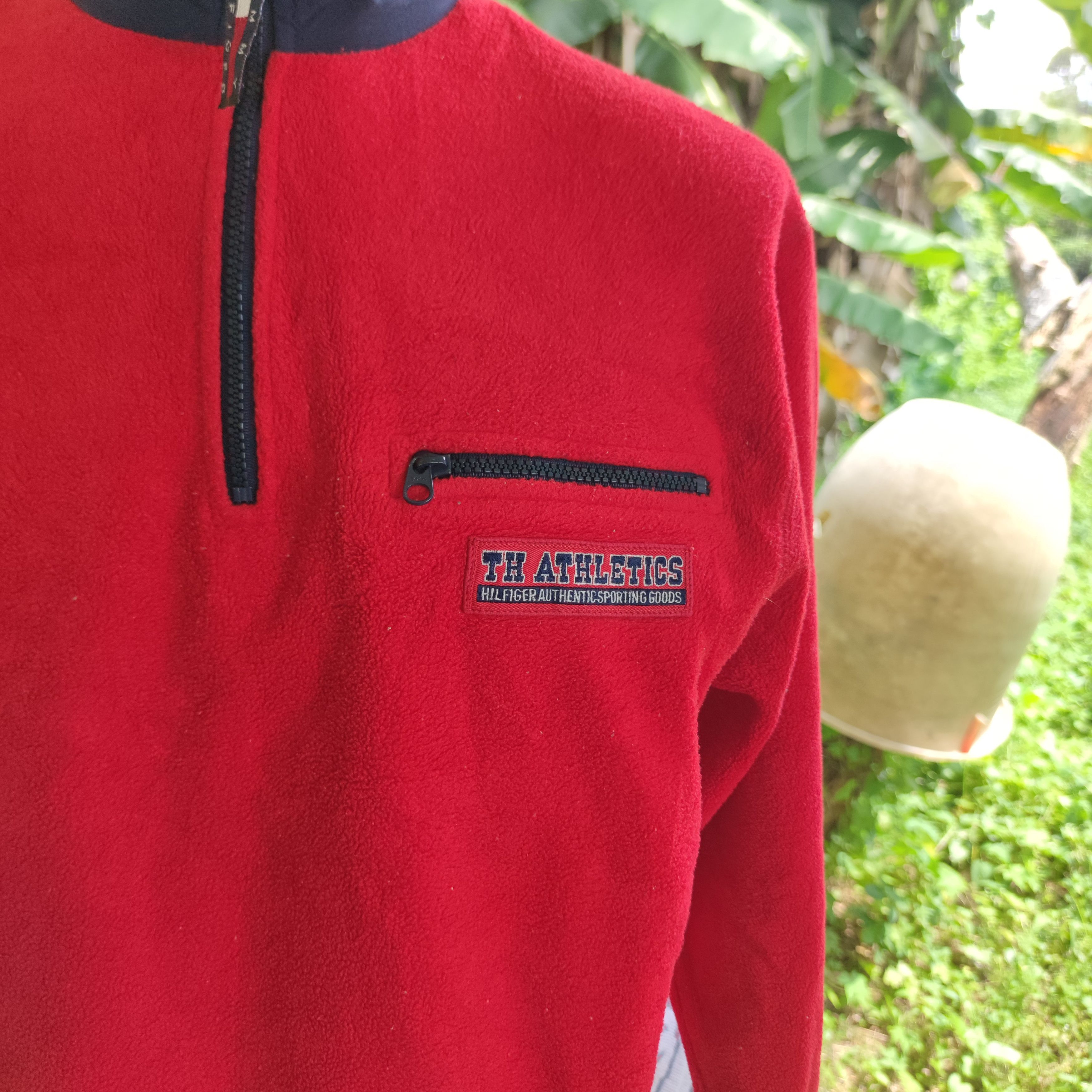 Tommy Hilfiger × Vintage VINTAGE 90S TOMMY HILFIGER HALF ZIPPER FLEECE JUMPER Size US S / EU 44-46 / 1 - 8 Thumbnail