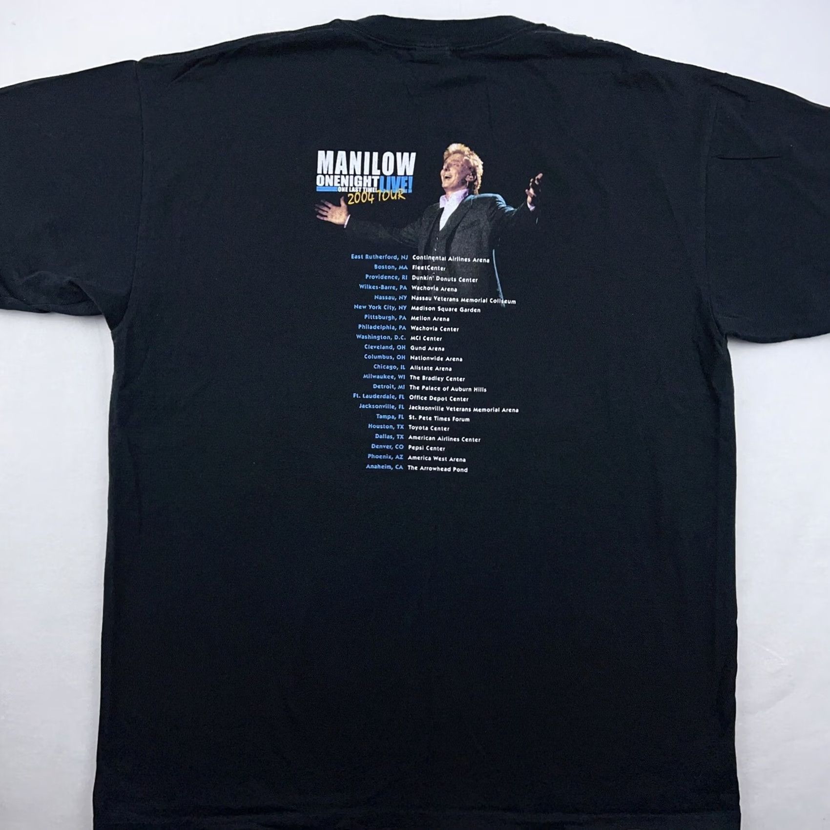 Vintage VINTAGE BARRY MANILOW ONE NIGHT ONE LAST TIME CONCERT T-Shirt LARGE tour 2004 Mens Size US L / EU 52-54 / 3 - 6 Thumbnail