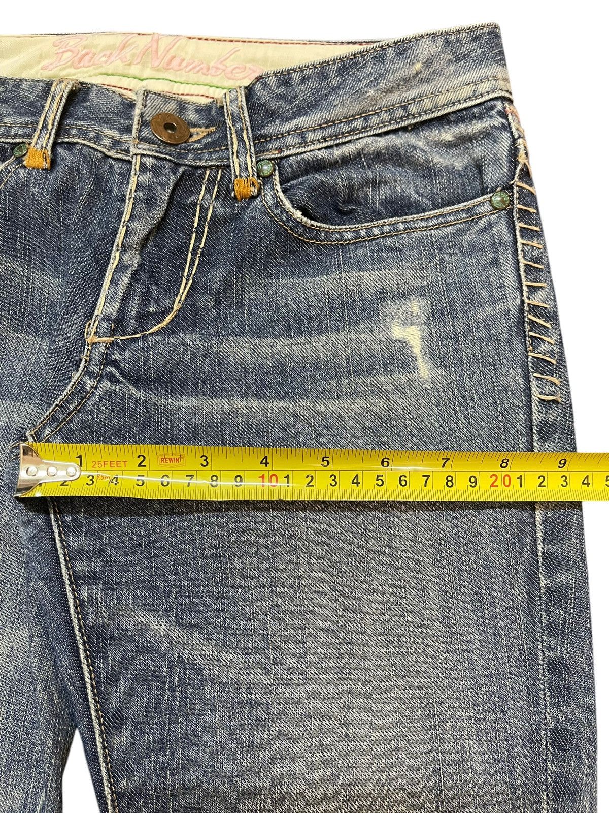 If Six Was Nine Vintage Japanese Brand Blue Faded Wash Style Flare Jeans Size US 28 / EU 44 - 15 Thumbnail