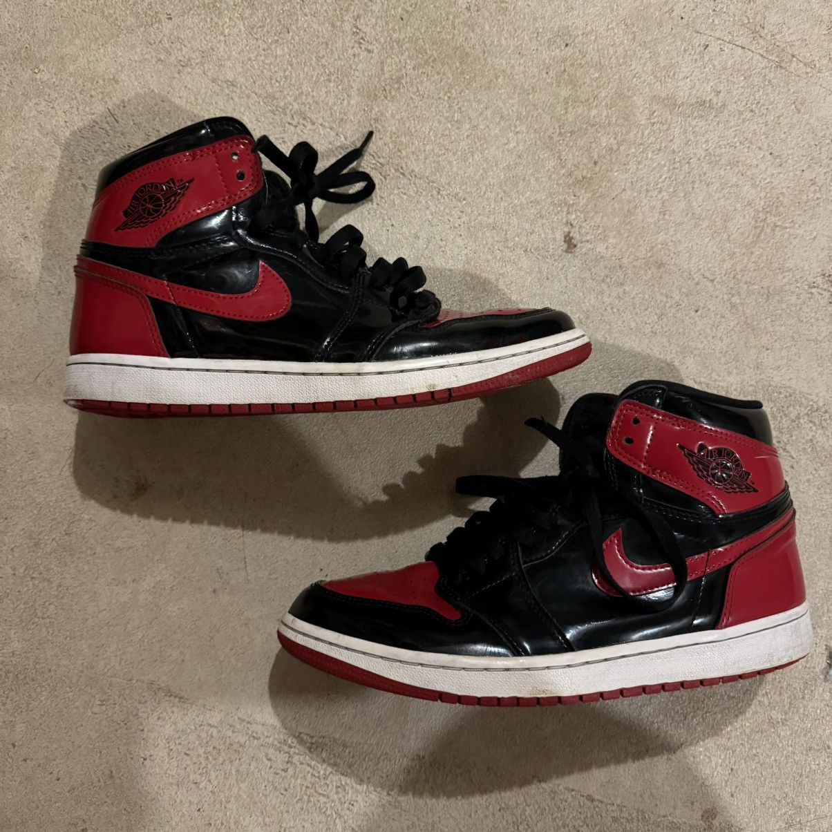 Jordan Brand Jordan 1 Retro High OG Patent Bred Sz 8.5 Size US 8.5 / EU 41-42 - 5 Thumbnail