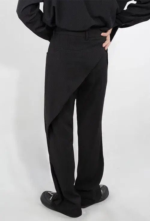 Jean 💎Retro Pleated Flared Assymetrical Wrap Pants Trousers Y2K Size US 30 / EU 46 - 4 Thumbnail