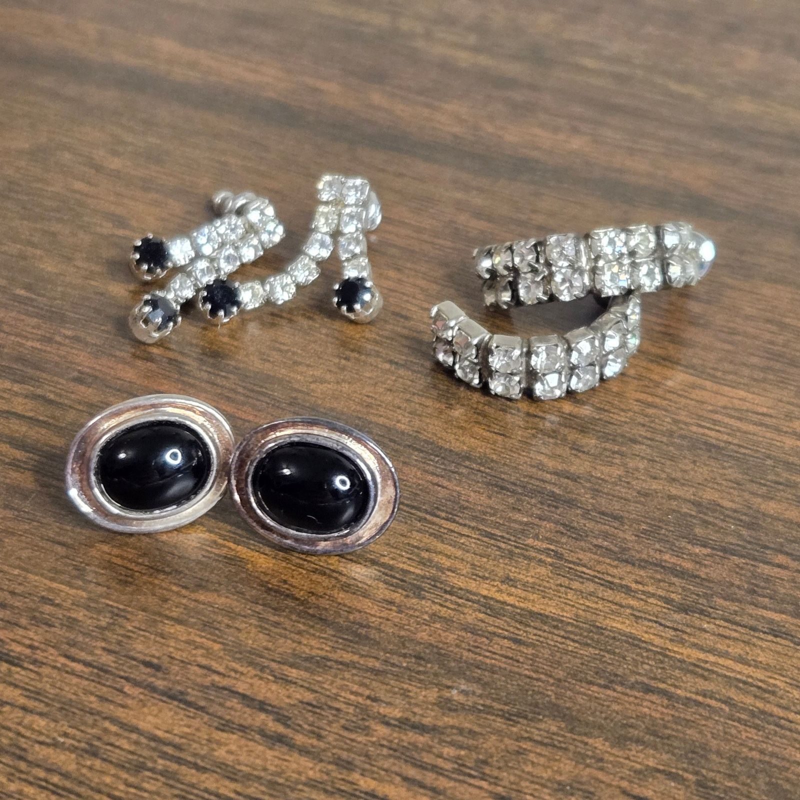Vintage Vintage Rhinestone Stud Earring Lot - Pierced Posts Fab Size ONE SIZE - 1 Thumbnail