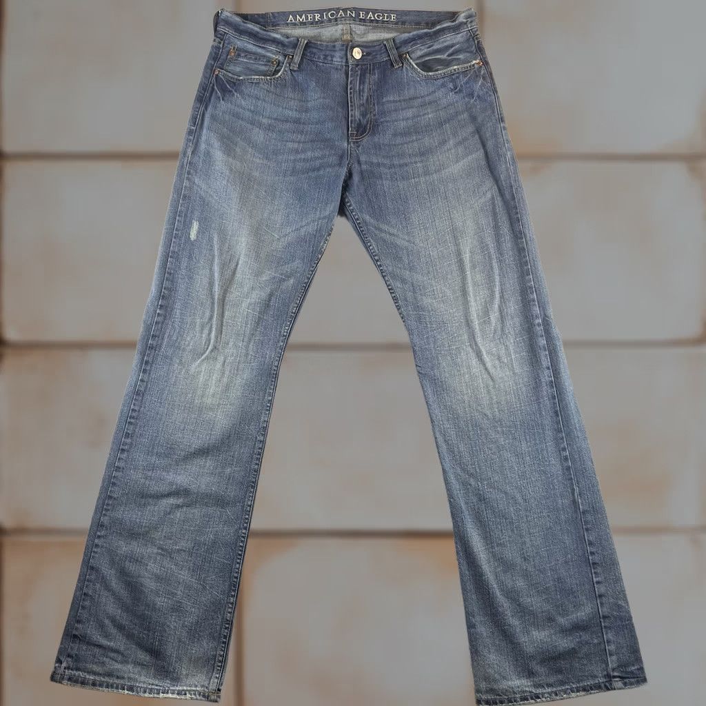 American Eagle Outfitters American Eagle jeans Mens size 36x36 bootcut Blue Dark Wash denim Y2K Cowboy Grunge Mens Size US 36 / EU 52 - 1 Thumbnail