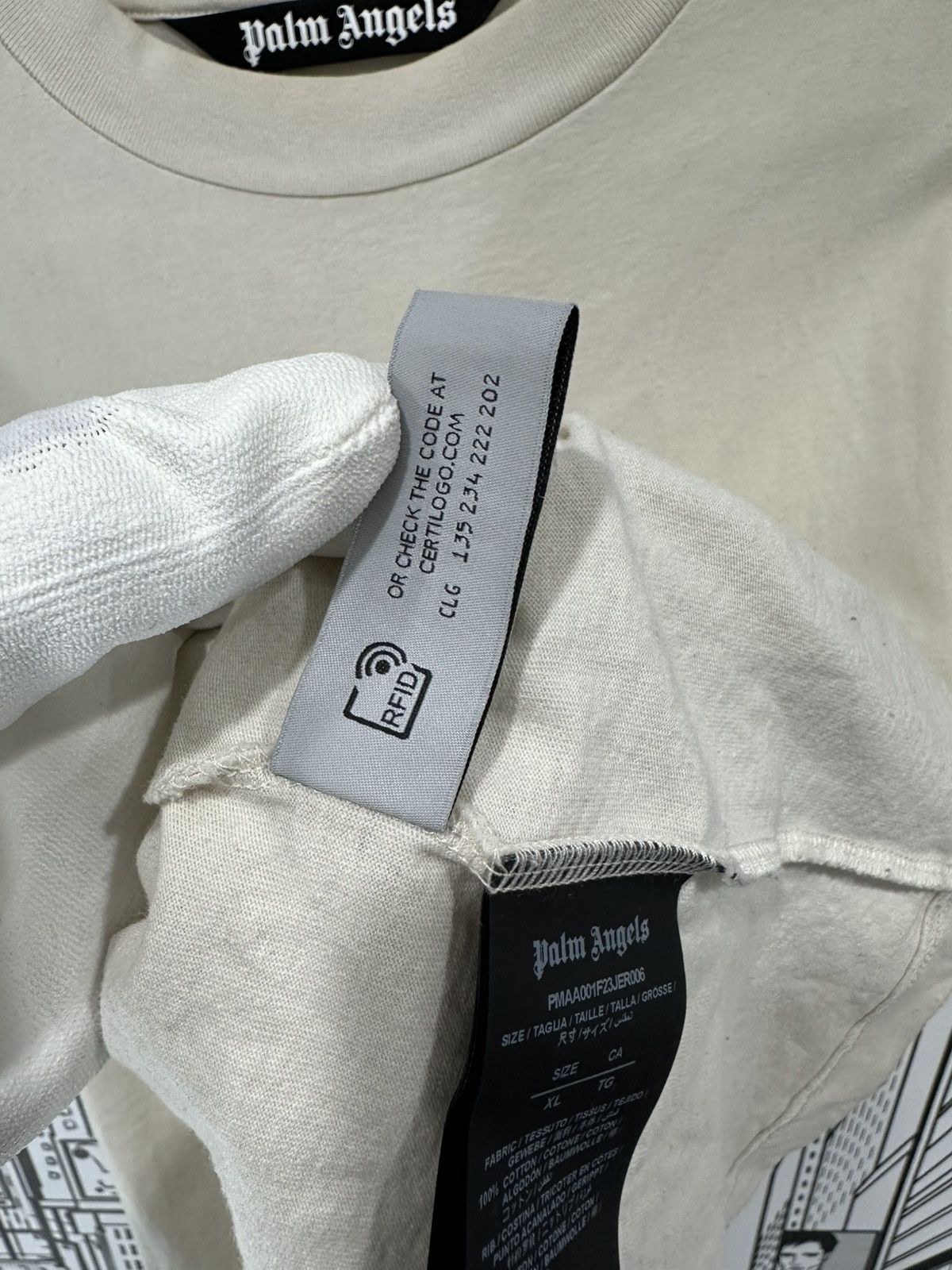 Palm Angels Palm Angles So Little Time Tee XL Aqua/Tan Size US XL / EU 56 / 4 - 6 Thumbnail