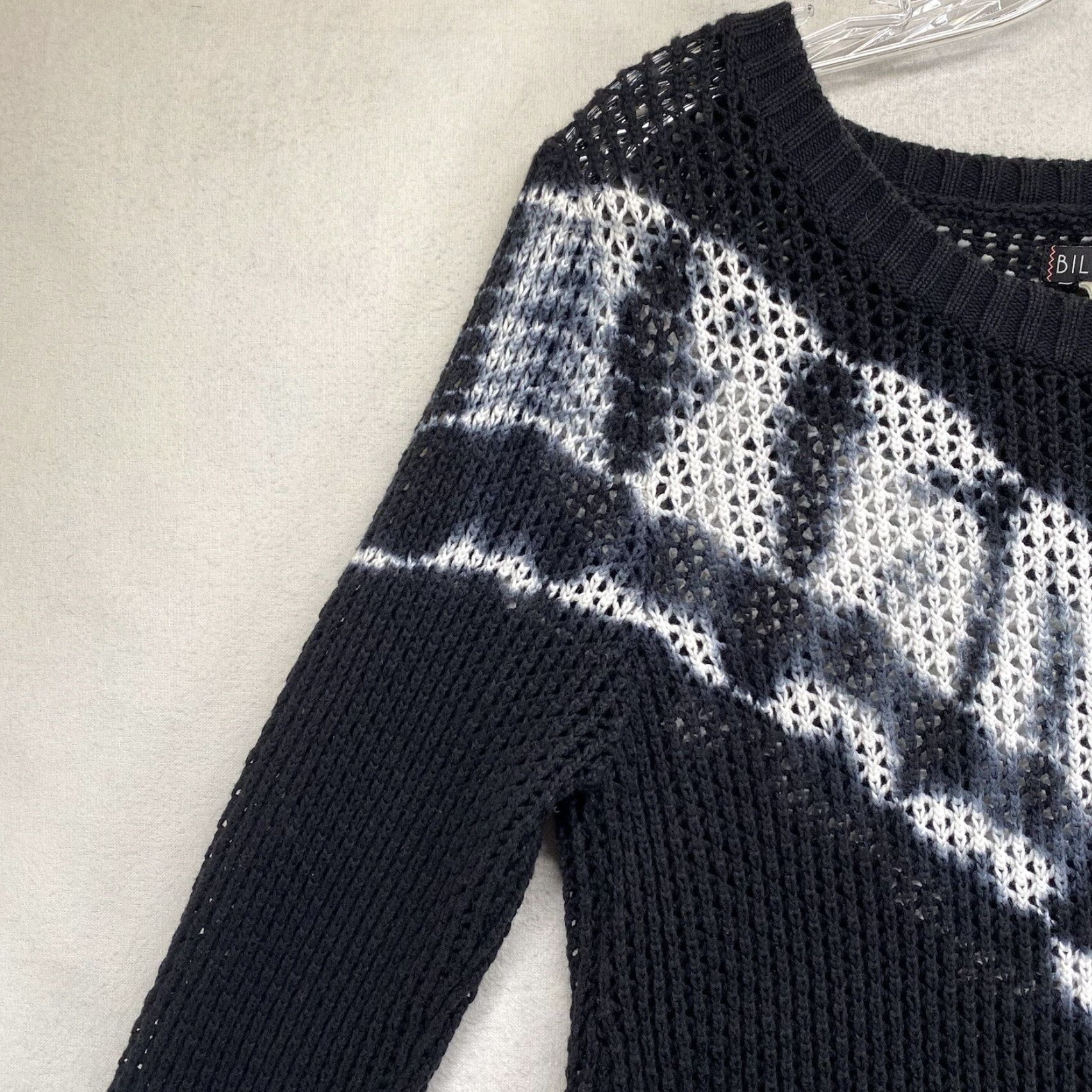 Billabong VINTAGE Billabong Women's Sweater Pullover Casual Knit Geometric Cotton Blend Small Black 90s Skater Fashion Size S / US 4 / IT 40 - 5 Thumbnail