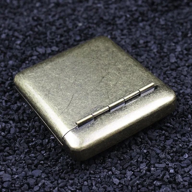 Other Cigarette Box Storage Case Portable Retro Bronze Gift Size ONE SIZE - 2 Thumbnail