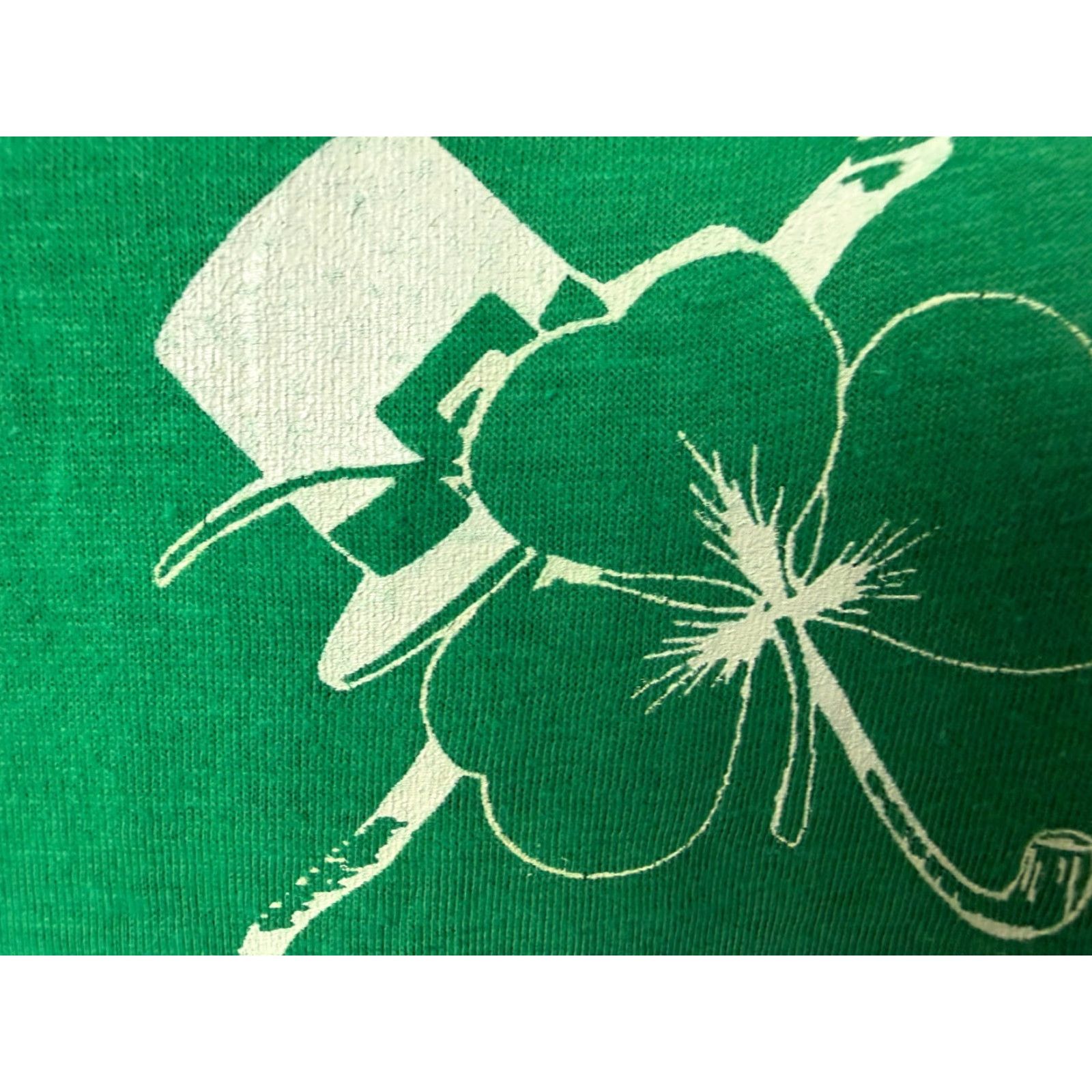 Vintage VINTAGE St Patrick's Day Shirt M Green Clover Leprechaun 1985 USA Screen Stars Men's T-Shirt Size US M / EU 48-50 / 2 - 4 Thumbnail