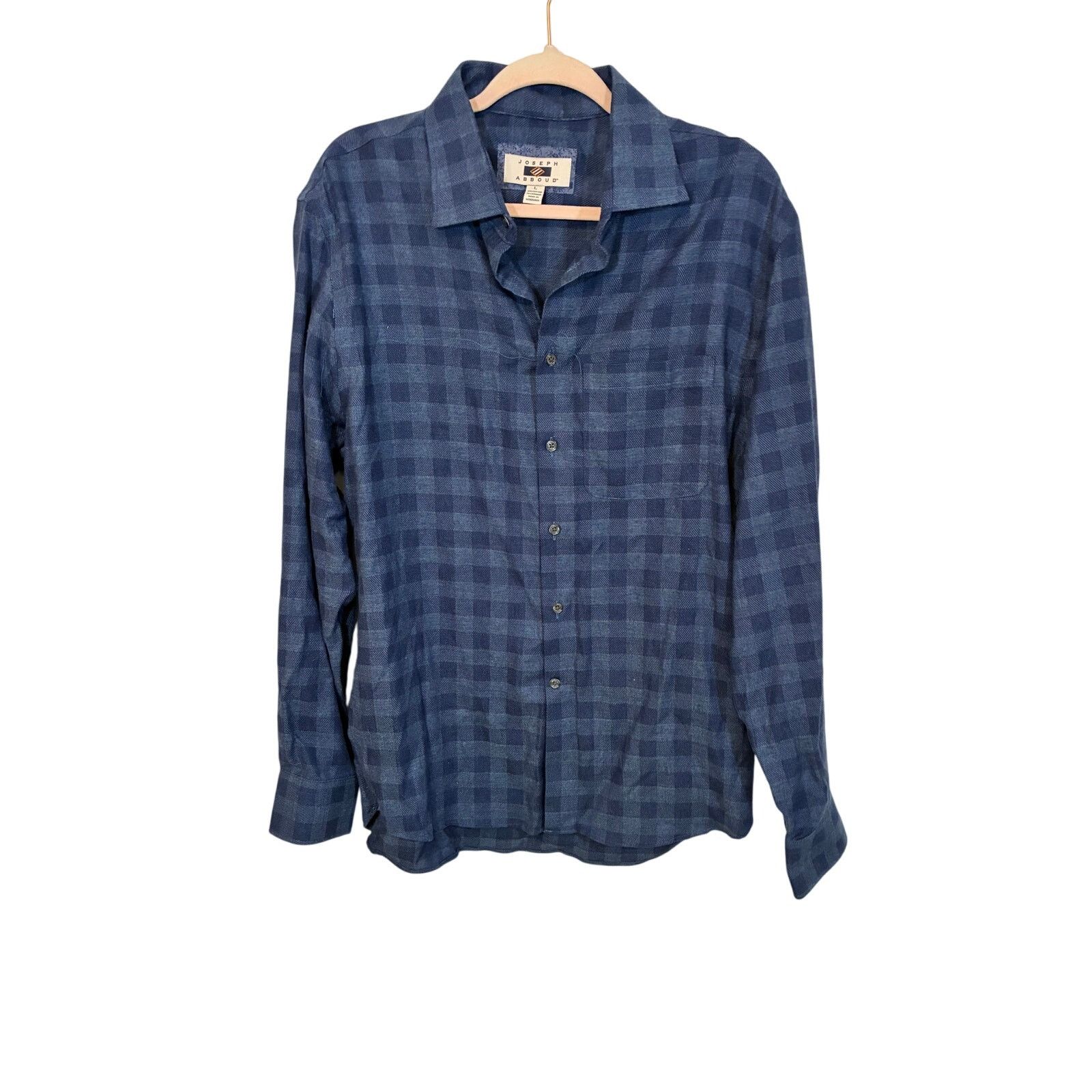 Joseph Abboud Joseph Abboud Cashmere Plaid Button Down Shirt L Trucker Size US L / EU 52-54 / 3 - 2 Thumbnail