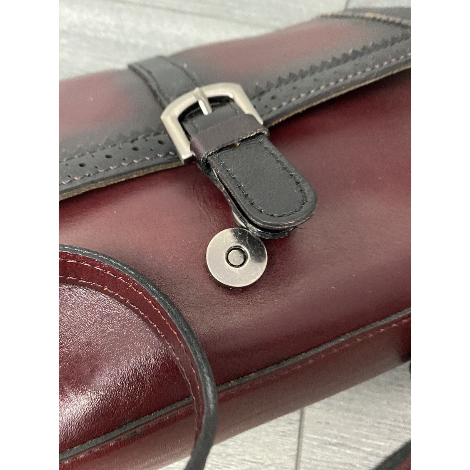 Patricia Nash Patricia Nash Leather bag wine color women bag A386262 Size ONE SIZE - 8 Thumbnail