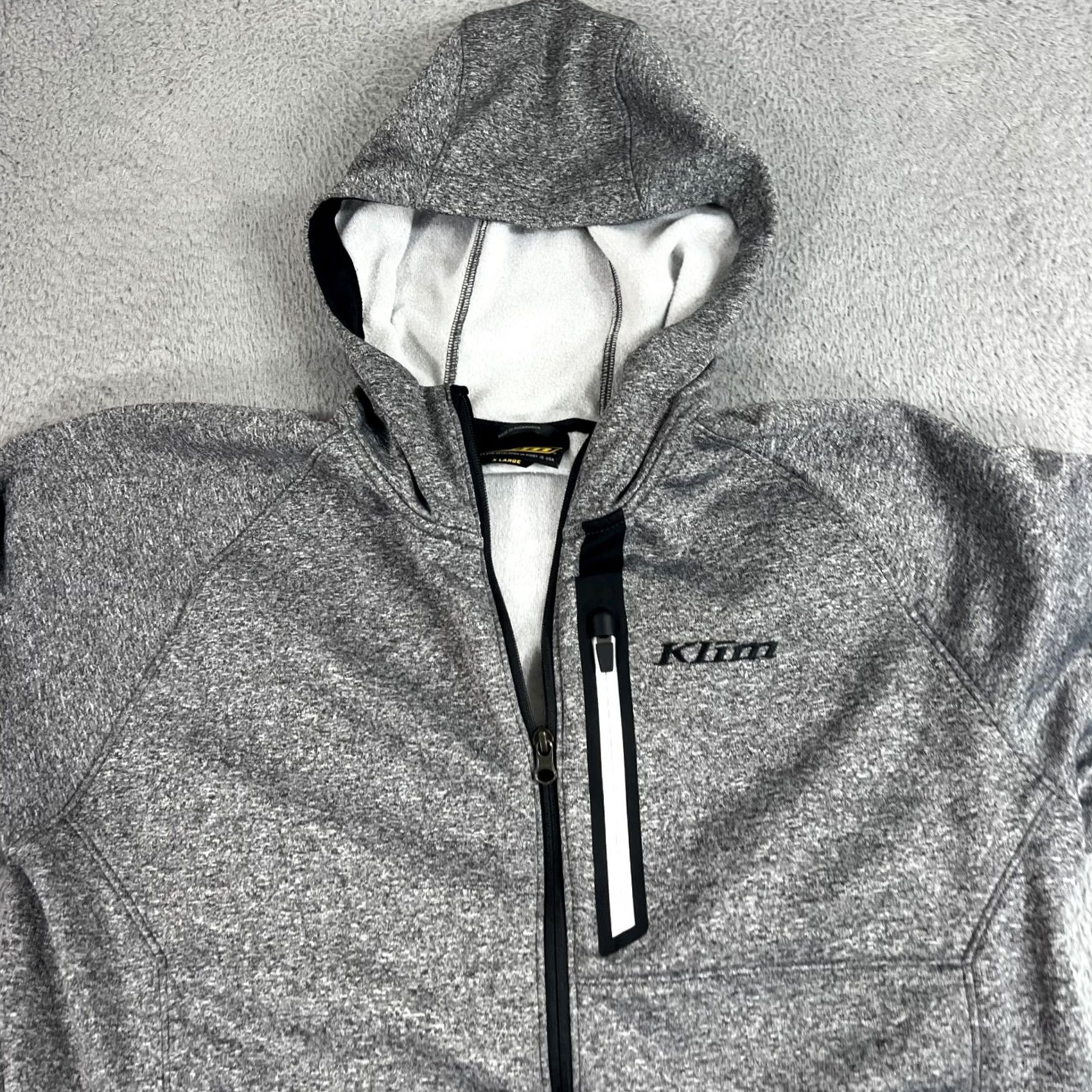 Vintage KLIM Hoodie Mens XL Gray Alpha Jacket Men Full Zip Lightweight Outdoor Riding Size US XL / EU 56 / 4 - 2 Thumbnail