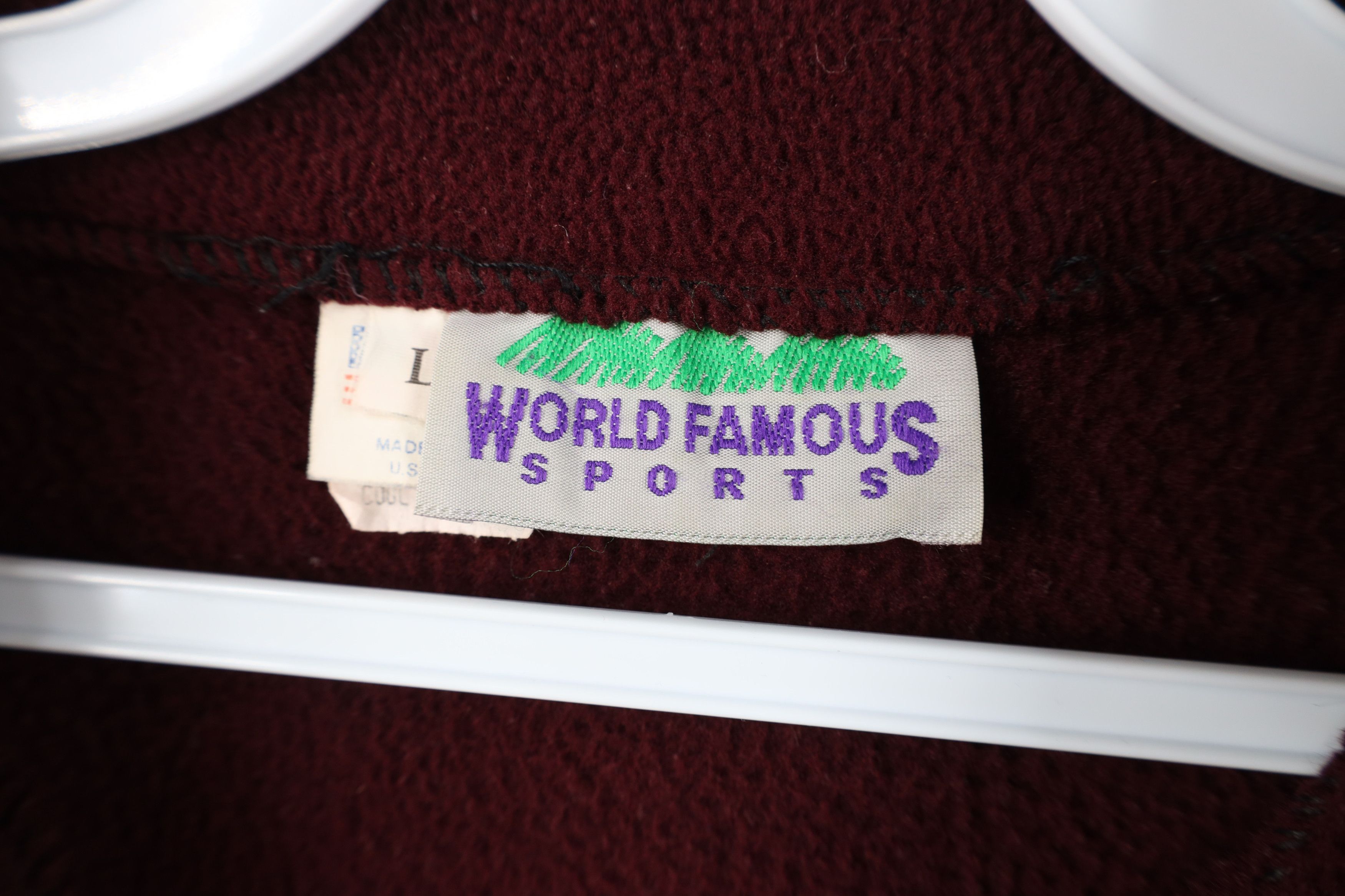 Vintage Vintage 90s Streetwear Full Zip Vest Jacket Burgundy USA Size US L / EU 52-54 / 3 - 7 Thumbnail