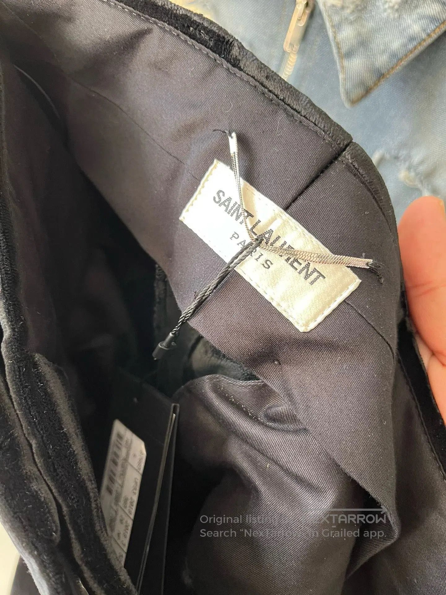 Saint Laurent Paris YSL Saint Laurent Black Velvet Trousers. Size US 30 / EU 46 - 6 Thumbnail