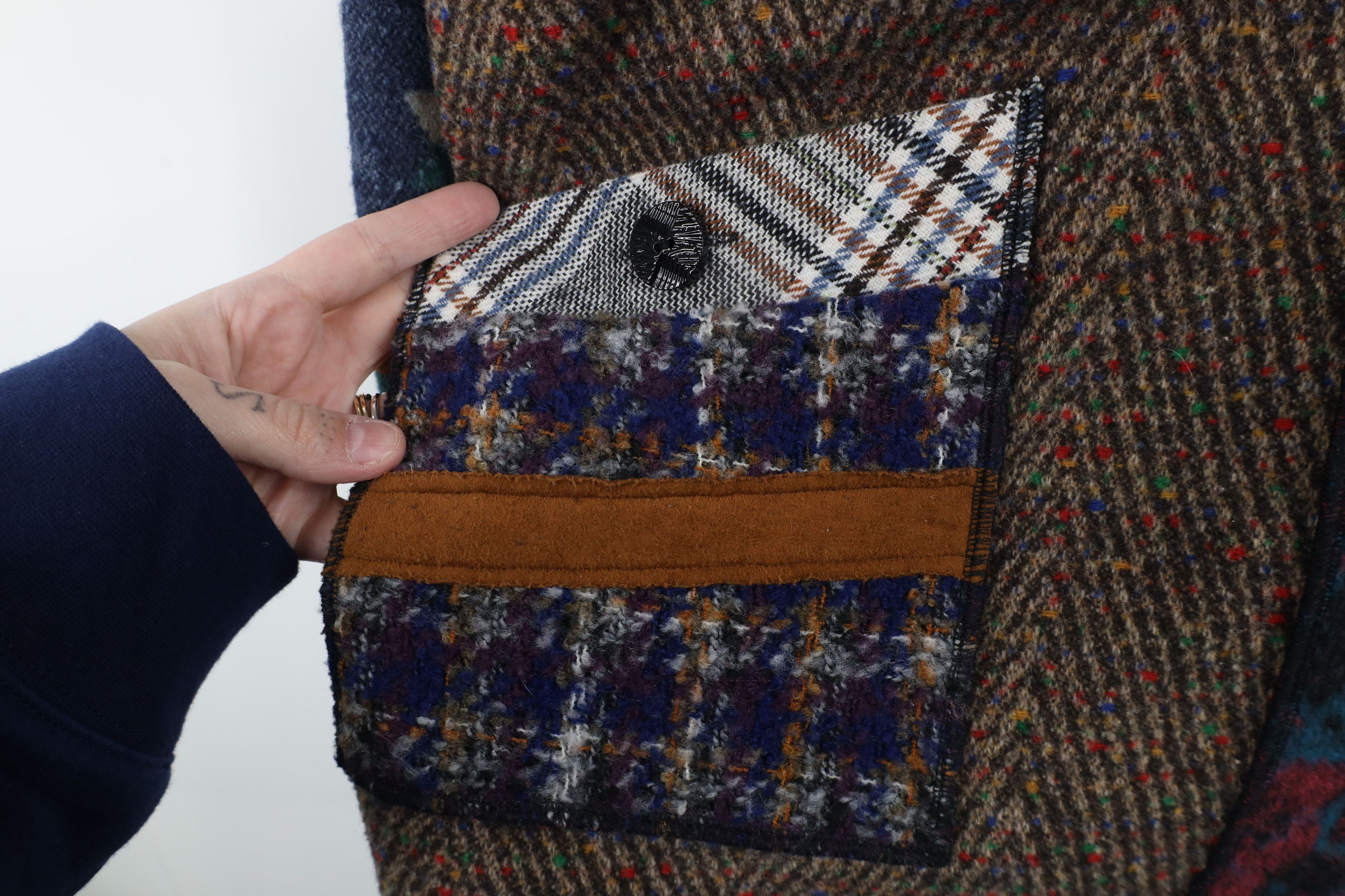 Vintage Vintage 90s Streetwear Rainbow Patchwork Lagenlook Jacket Size L / US 10 / IT 46 - 5 Thumbnail