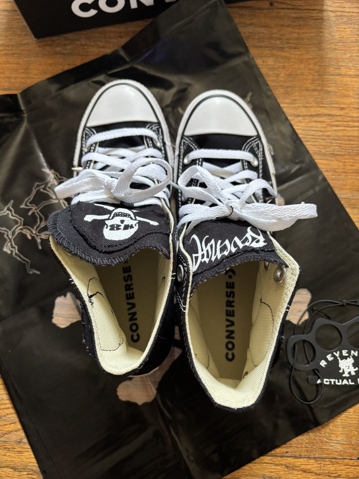 Revenge Revenge Actual Hate Converse Eye Patchwork Studded High-Top Size US 7 / EU 40 - 8 Thumbnail