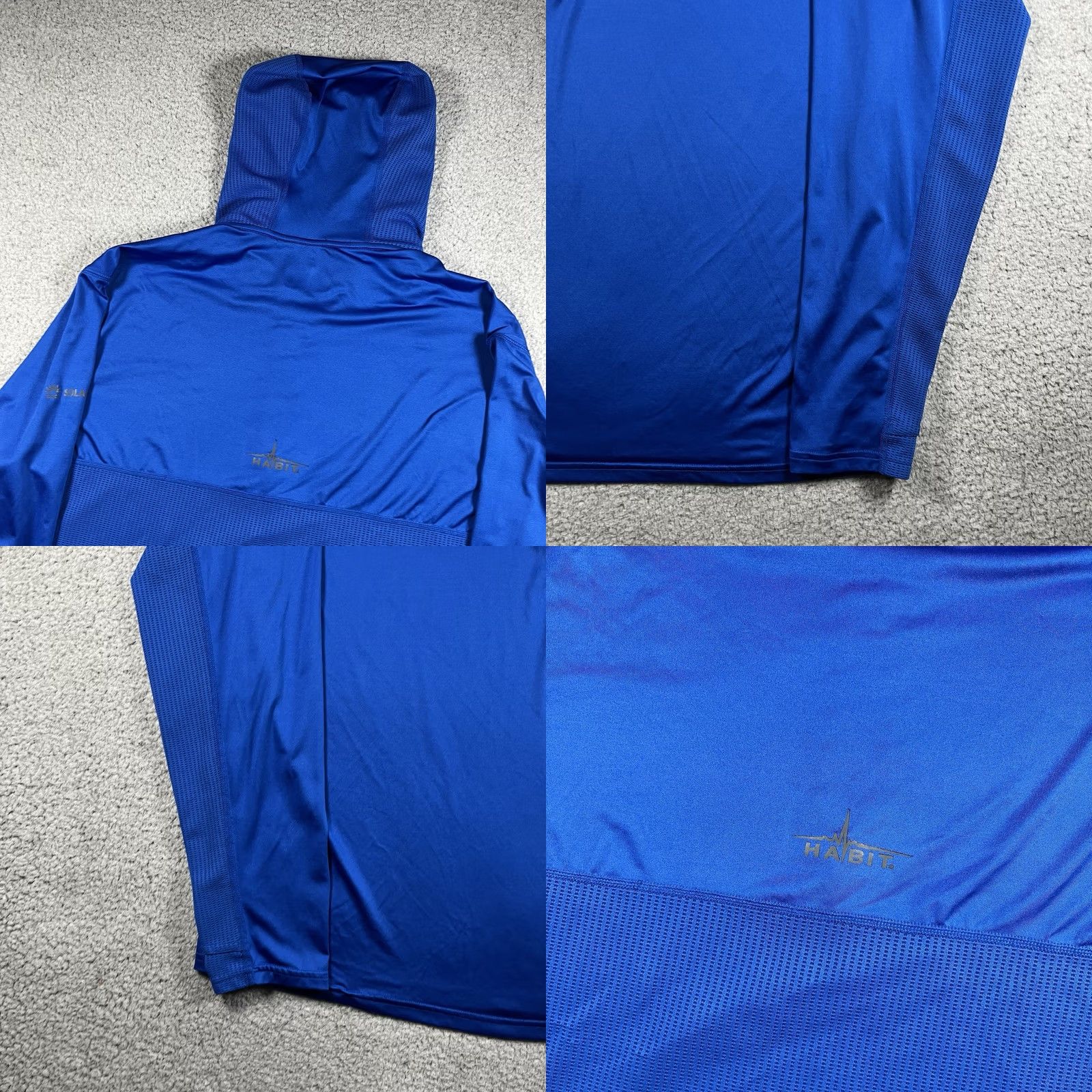 Habitat Habit Hoodie Mens L Blue Long Sleeve Lightweight Performance Fishing Outdoor Size US L / EU 52-54 / 3 - 8 Thumbnail