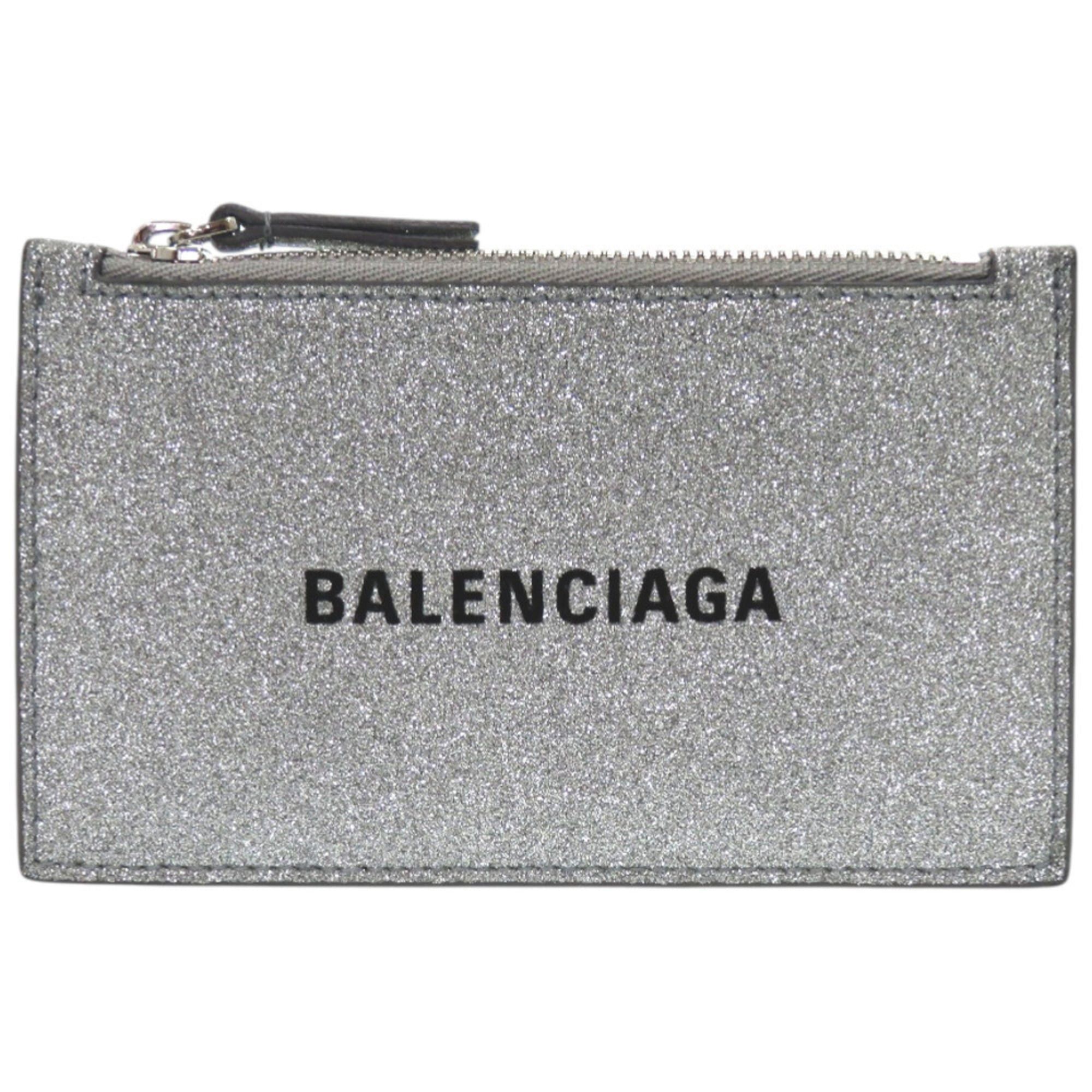 Balenciaga Excellent condition Balenciaga Everyday 551990 leather silver wallet/card case, coin purse, wallet 0017 BALENCIAGA Size ONE SIZE - 1 Thumbnail