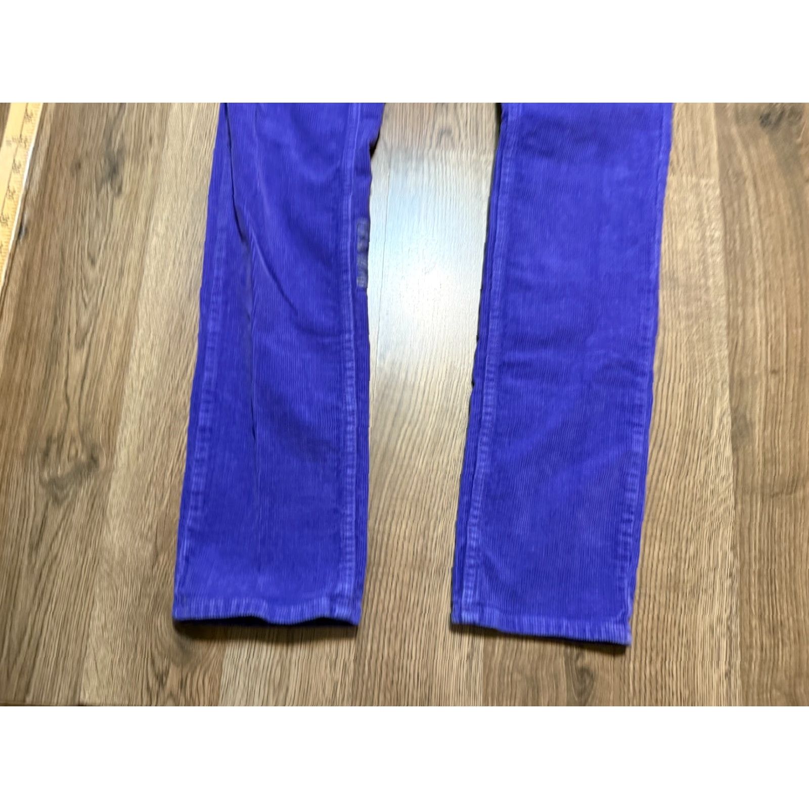 Denime Nikita Denim Pants Womens 29 Purple Corduroy Low Rise Pants Casual Bohemian Regular Inseam 30in Size 29" - 3 Thumbnail