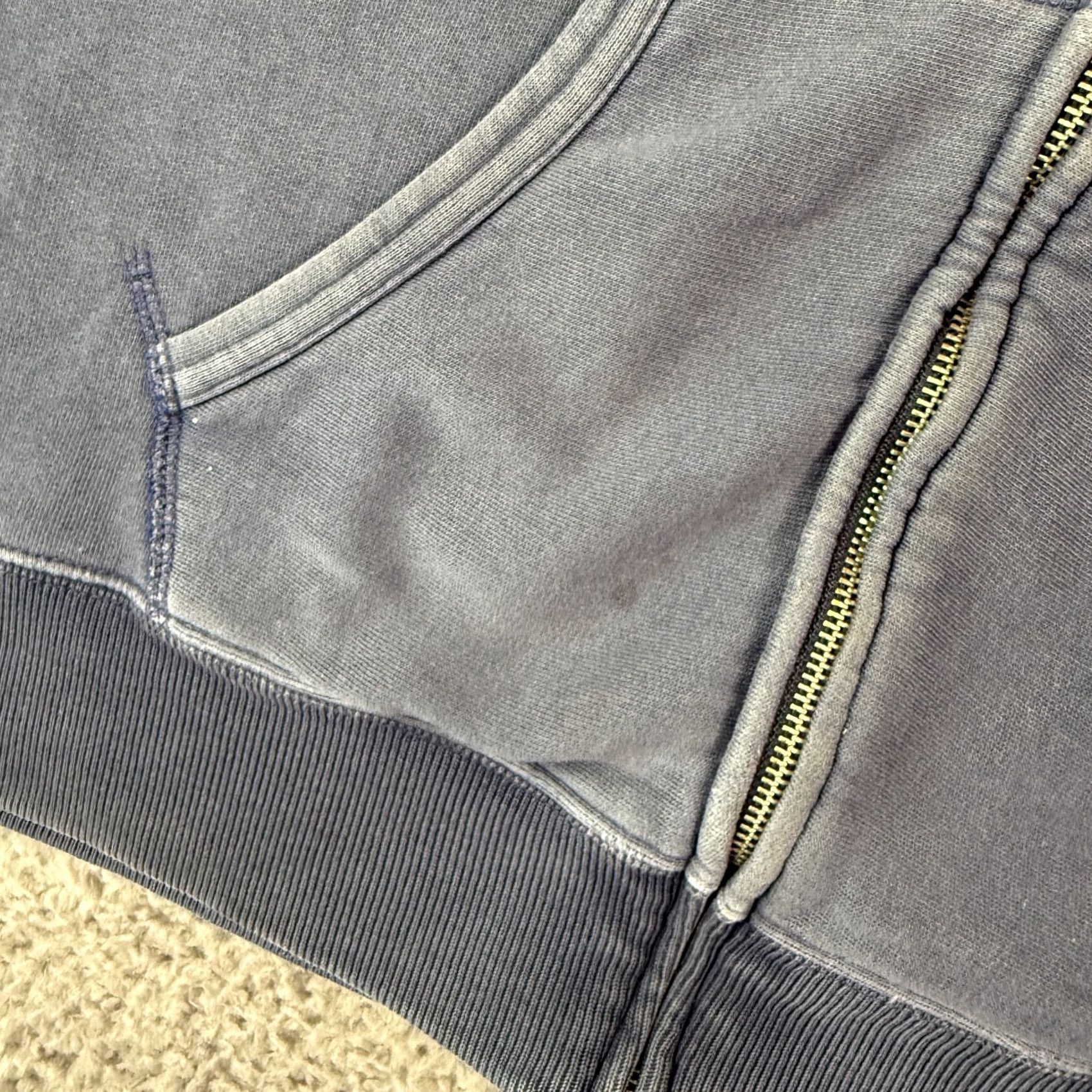 Polo Ralph Lauren VINTAGE Polo Ralph Lauren Hoodie Mens M Blue Faded Thrashed Distressed Boxy Zip Size US M / EU 48-50 / 2 - 5 Thumbnail