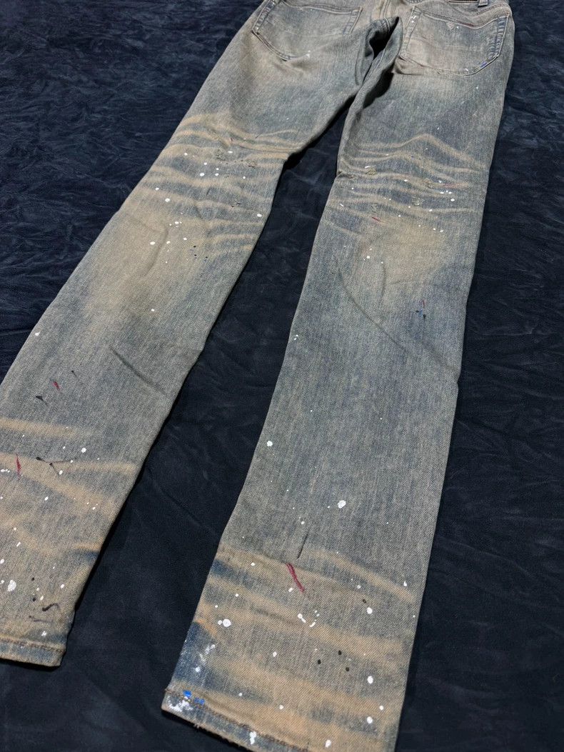 Amiri Amiri Old yellow mud water elastic slim wash destruction fl Size US 31 - 4 Thumbnail