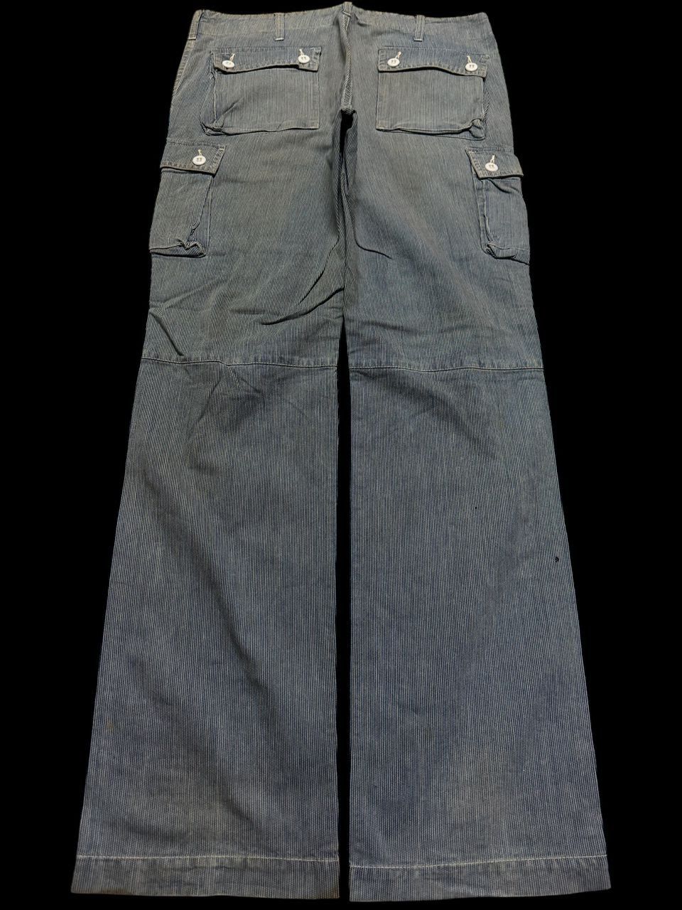 Japanese Brand 💥Insane💥90s Thrashed General Supply Hickory Tactical Cargo Size US 33 - 2 Thumbnail