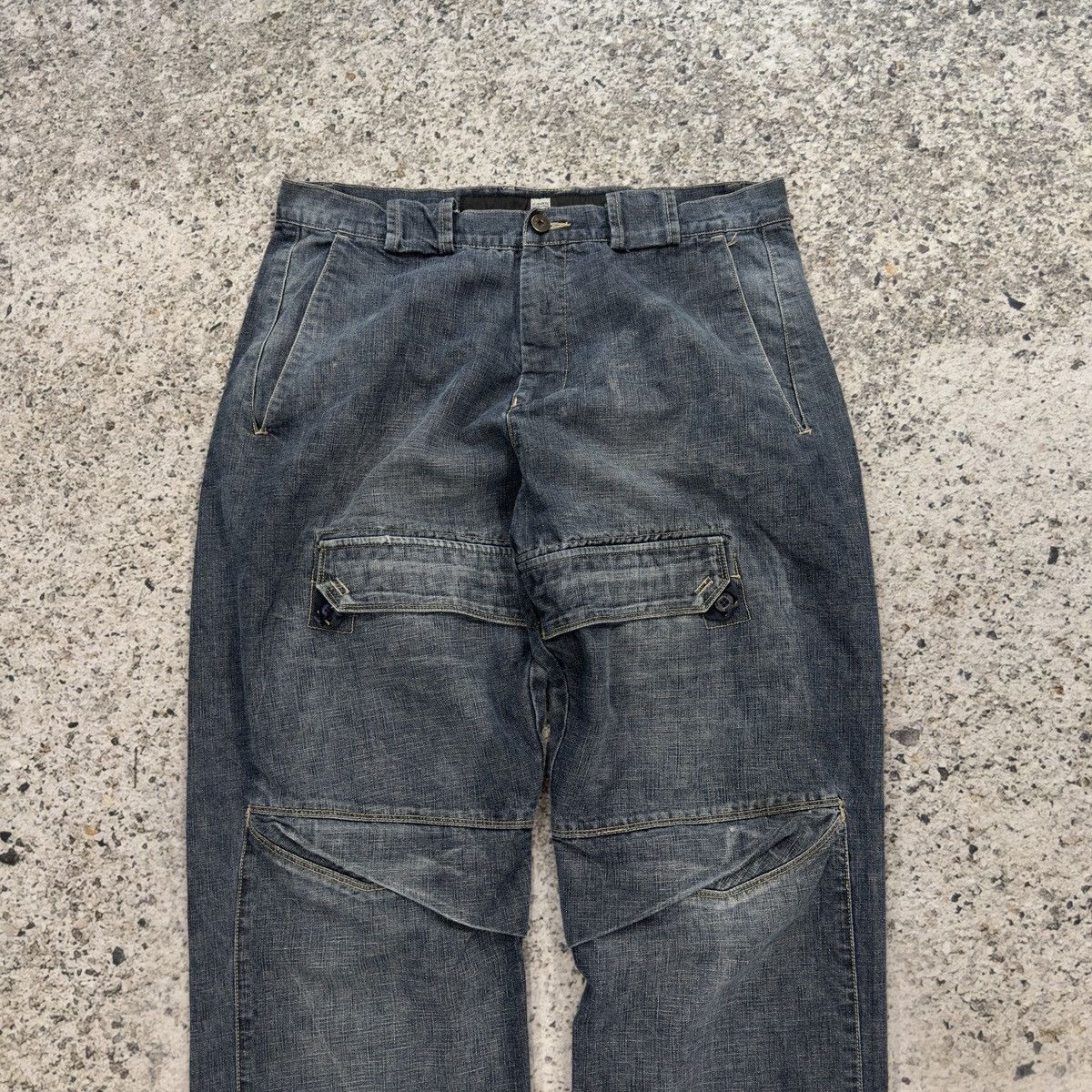 Marithe + Francois Girbaud 90s Y2K Marithe Francois Girbaud Cargo Jeans Skater Size US 34 / EU 50 - 5 Thumbnail