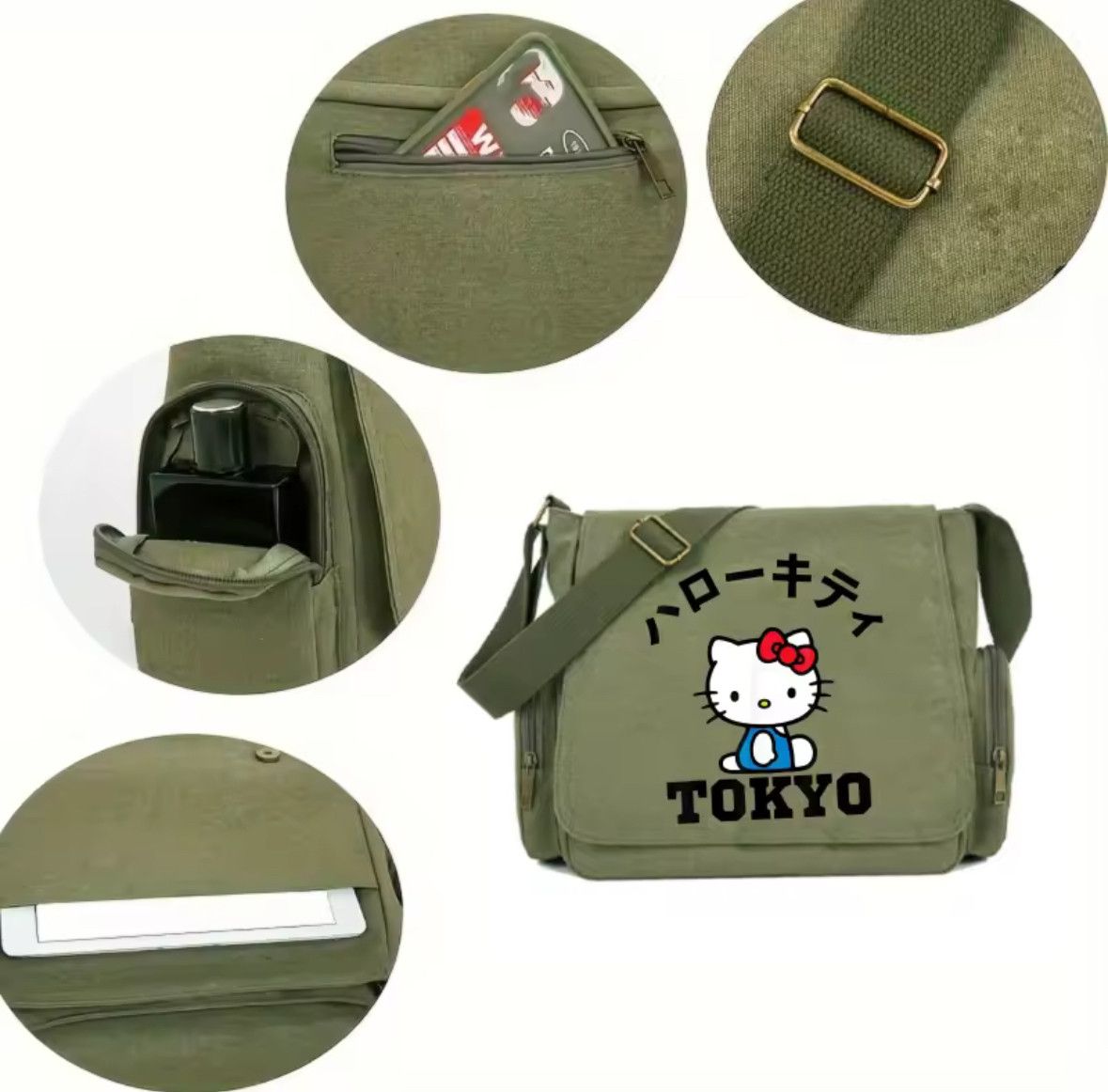 Other Work School Hello Kitty Shoulder Bag Large Messenger Bag Size ONE SIZE - 4 Thumbnail