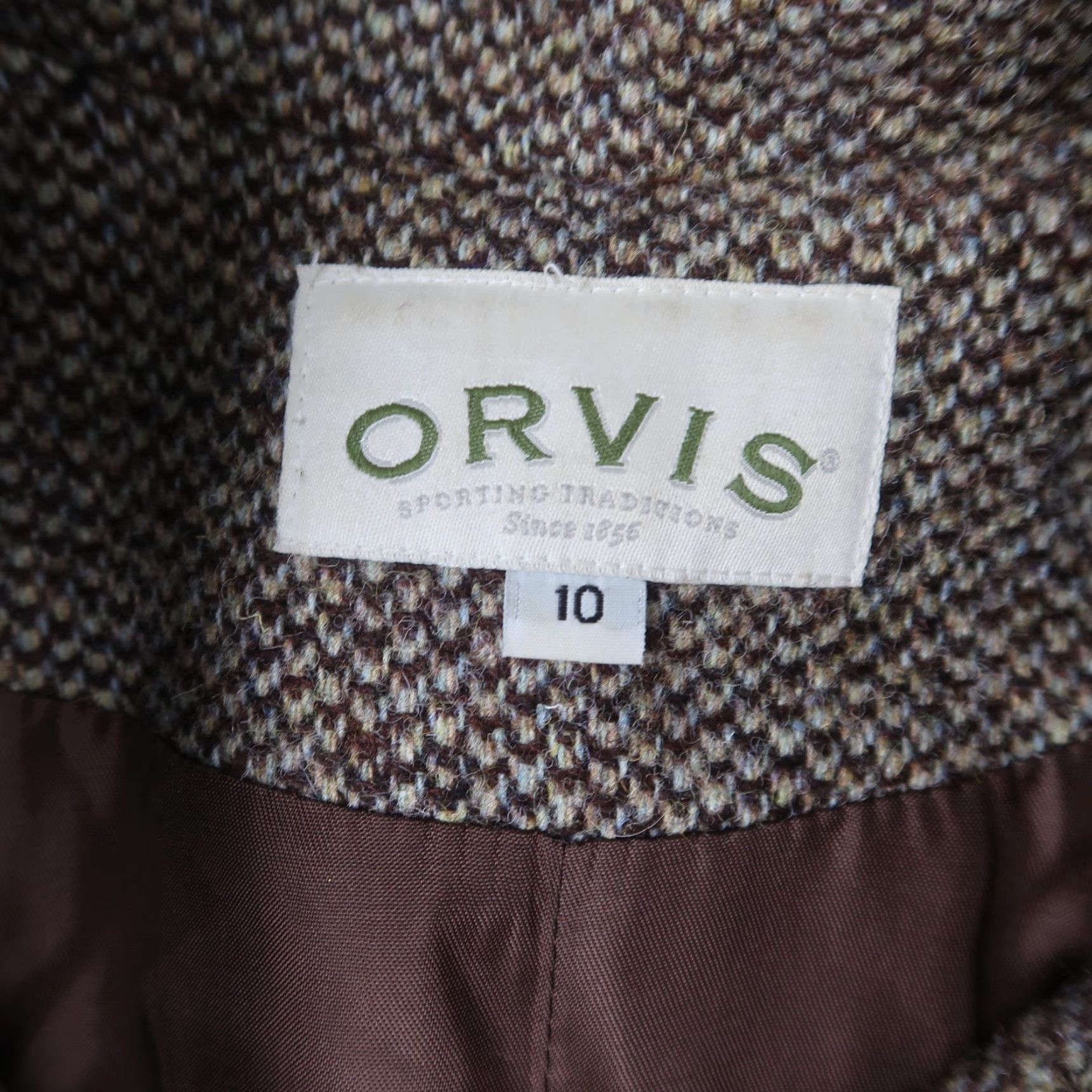 Orvis VINTAGE Orvis Women’s Harris Tweed Peacoat Trench Coat Long Jacket Belted Sz 10 Brown Wool Coat Womens 90s Size L / US 10 / IT 46 - 4 Thumbnail