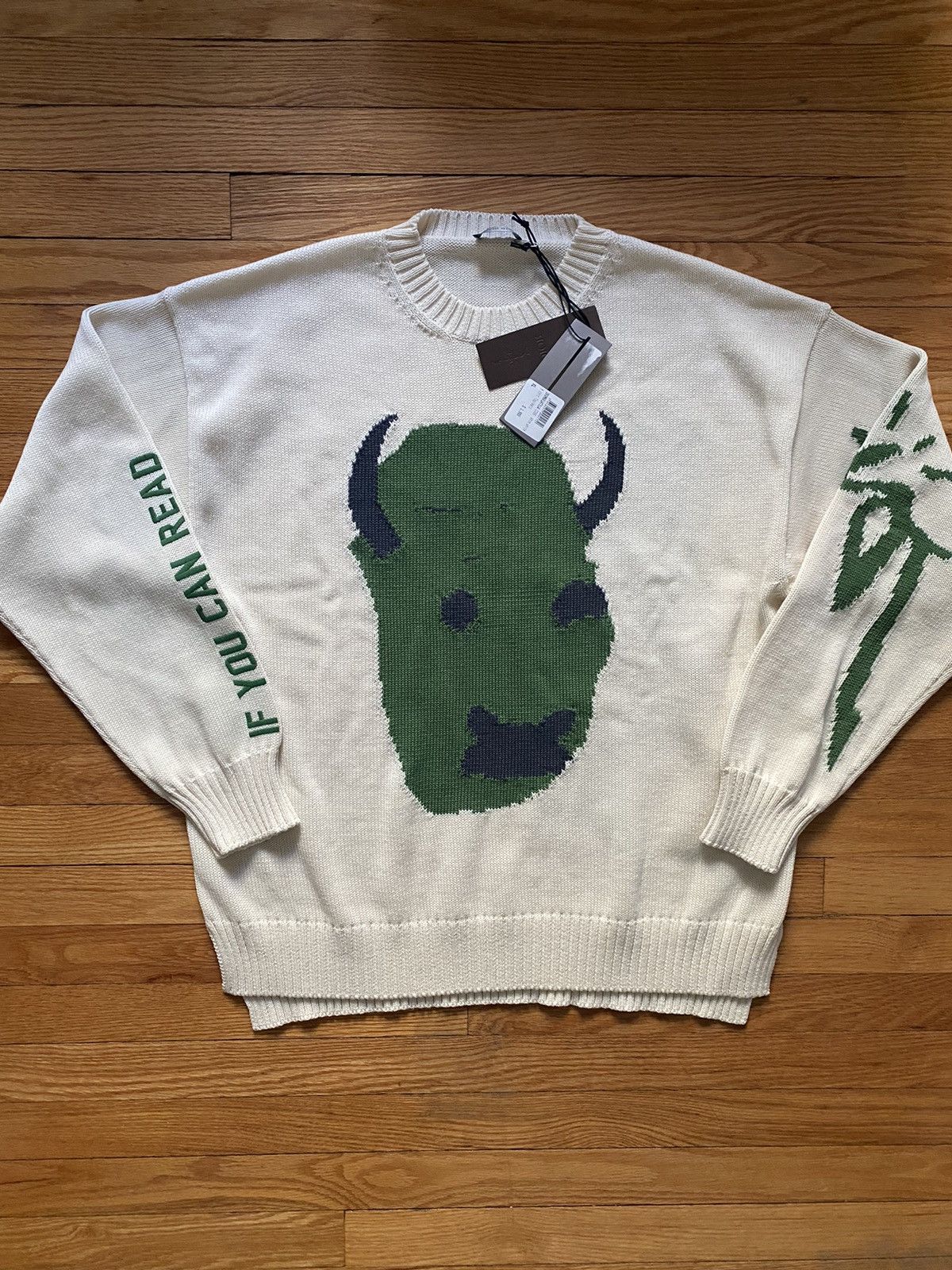 image of Dior X Cactus Jack Oversized Sweater in Ecru, Men's (Size XL)