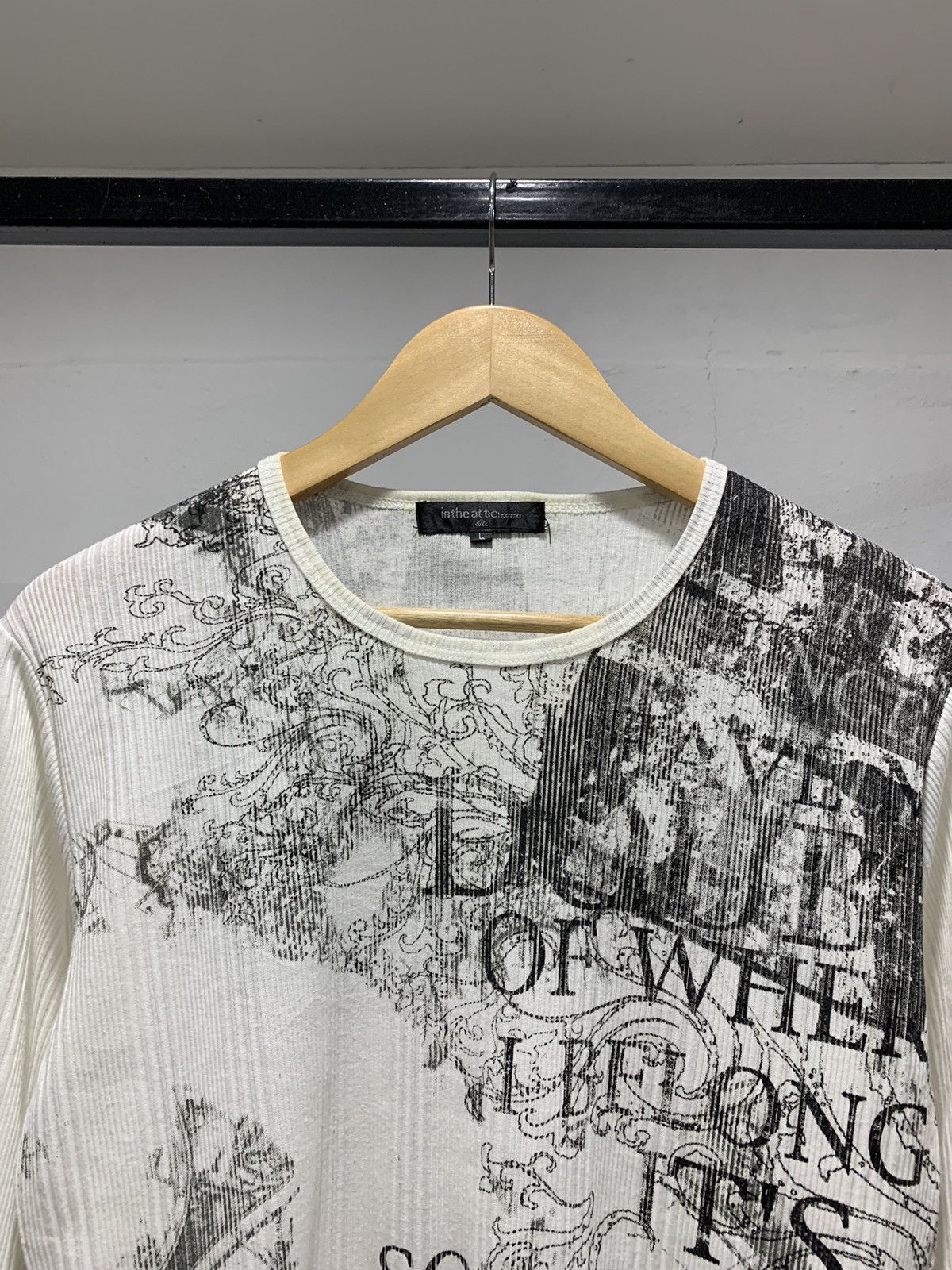 Hysteric Glamour In the Attic Poem Punk Printed Pleated Knit Size US M / EU 48-50 / 2 - 7 Thumbnail