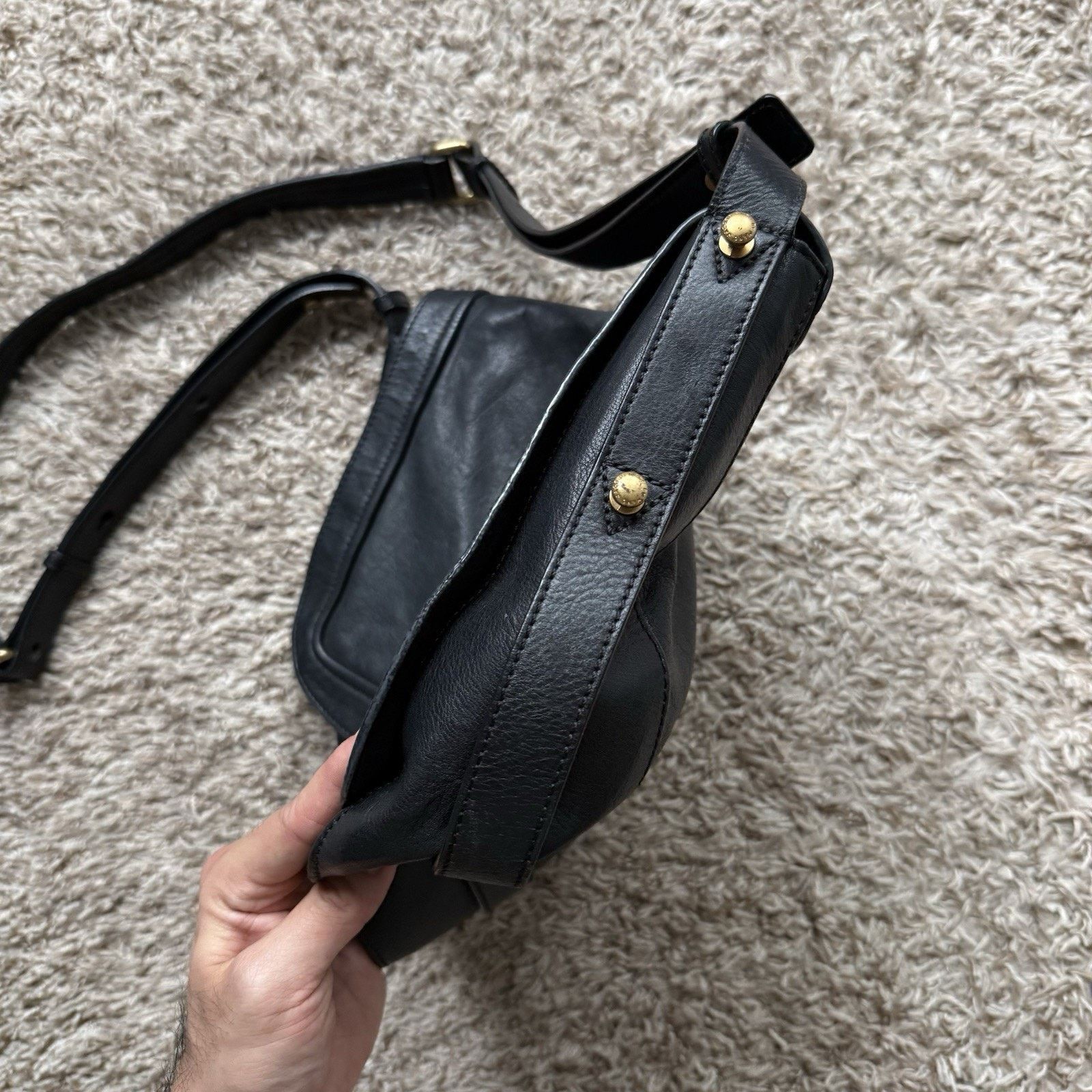 Marc Jacobs × Marc by Marc Jacobs Marc By Marc Jacobs Messenger Bag Black Leather Purse Size ONE SIZE - 5 Thumbnail