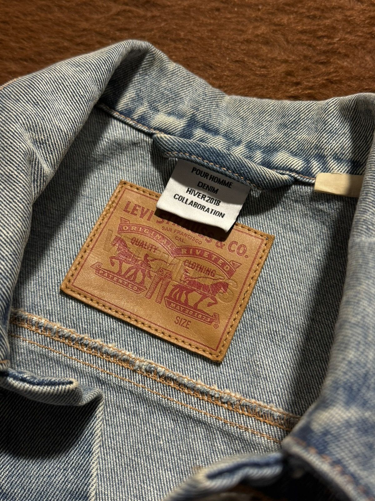 Vetements AW18 Levis reconstructed trucker jacket blue