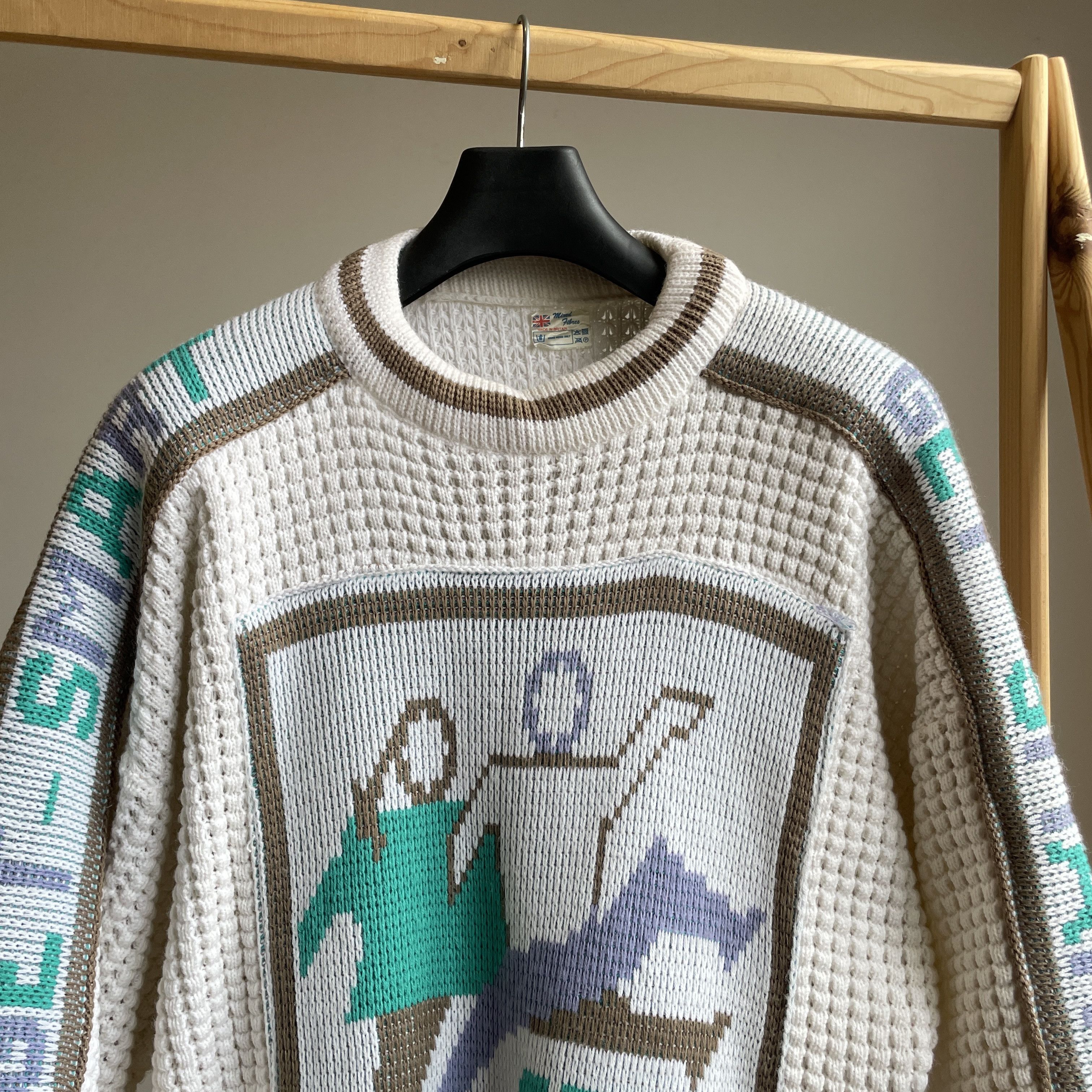Vintage Vintage 80's Made in England Get Smart Chunky Sweater Size US L / EU 52-54 / 3 - 3 Thumbnail