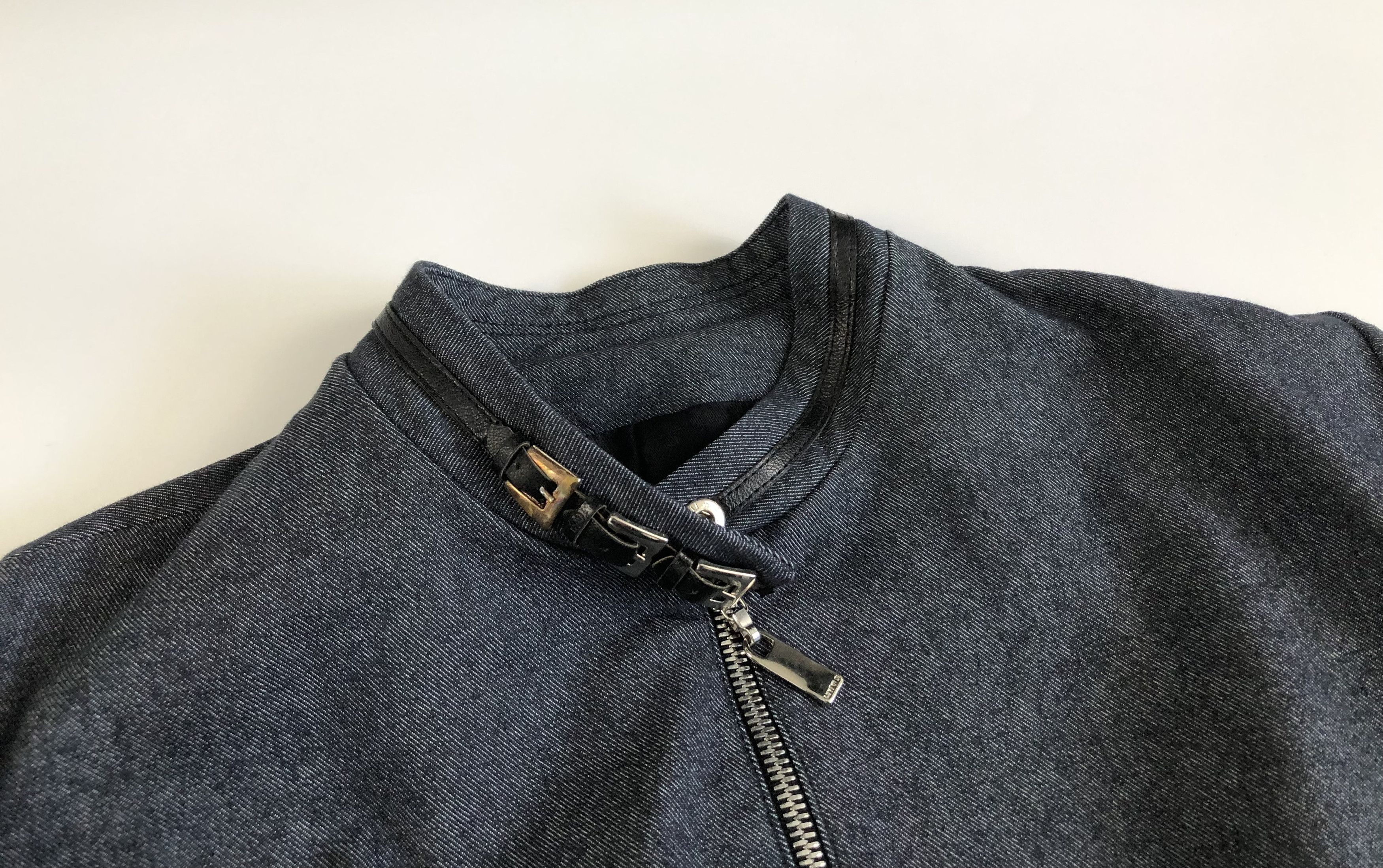 Other Guy Fulop Denim with Leather Stripes Jacket Size L / US 10 / IT 46 - 8 Thumbnail