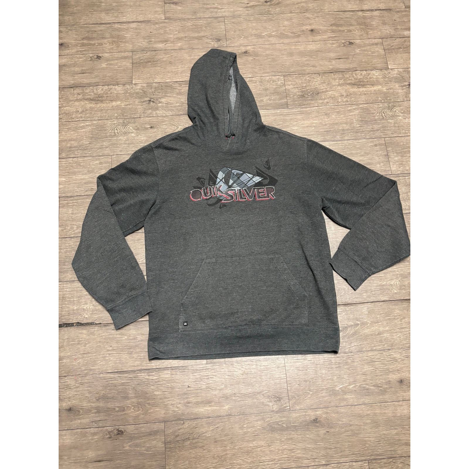 Quiksilver × Vintage Vintage Quiksilver Black Hoodie Logo Sz L 00s Size US L / EU 52-54 / 3 - 1 Thumbnail