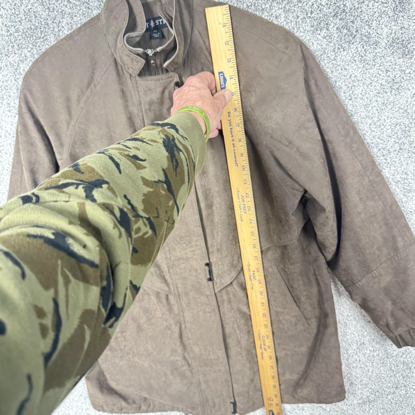 Vintage Fleet Street Coat Womens PM Brown Microfiber Rain Jacket Full Zip Lined Pockets Size M / US 6-8 / IT 42-44 - 2 Thumbnail