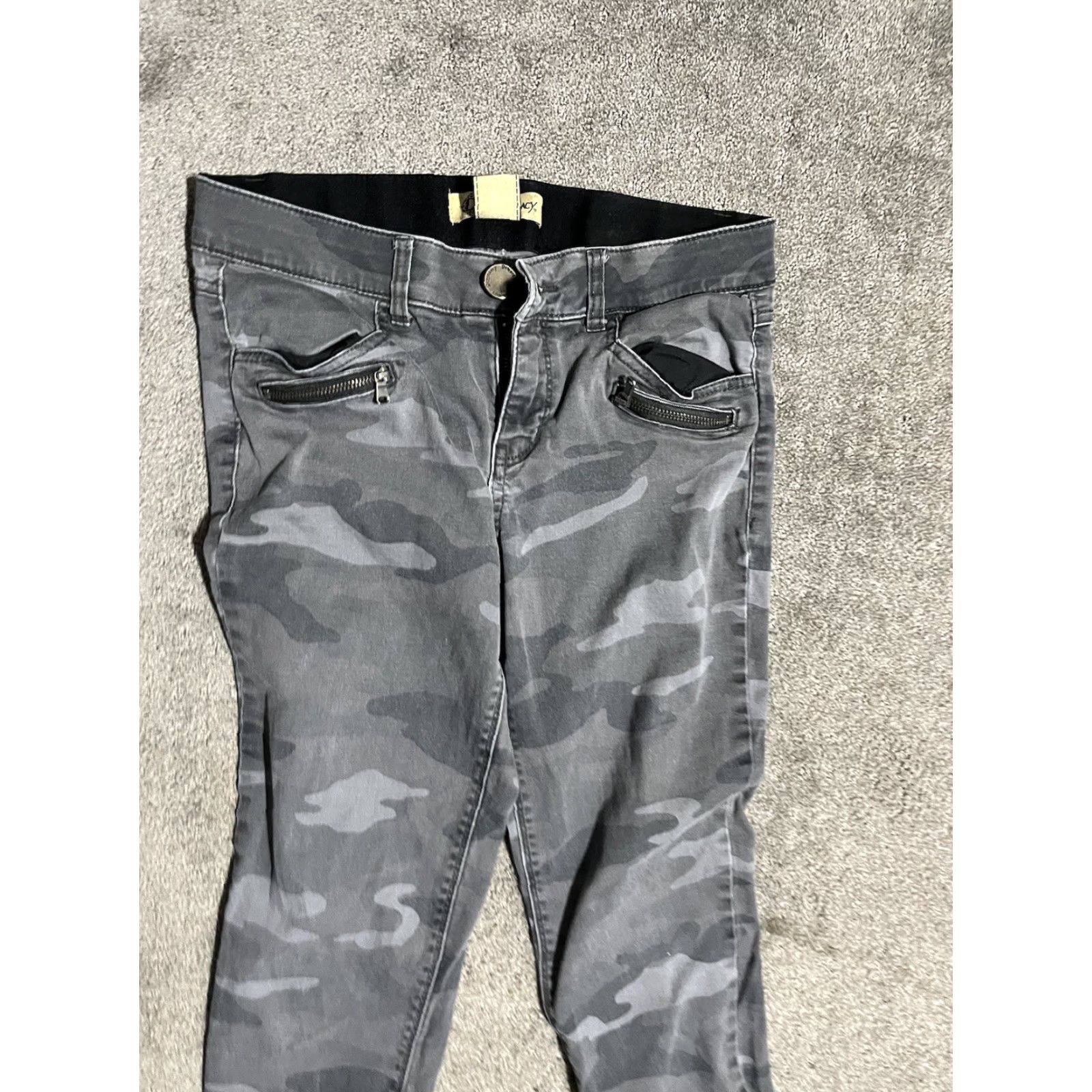 Vintage Democracy Ab Technology Mid Rise Skinny Gray Camo Stretch Jeans Size 6 Women Size 28" / US 6 / IT 42 - 3 Thumbnail
