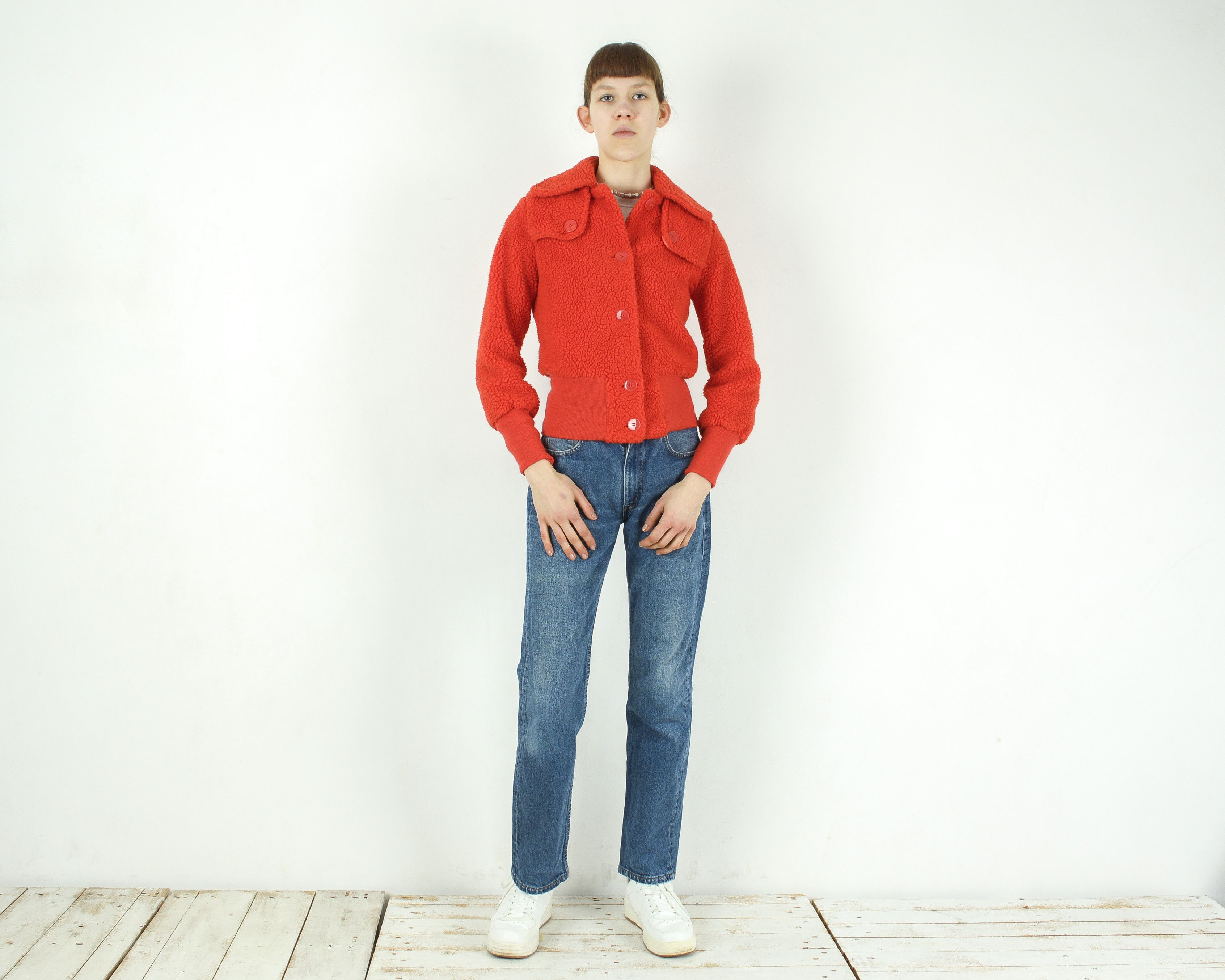 Other × Vintage SKIYOT Sherpa Bomber Button Up Jacket Coat Varsity Jacket Size S / US 4 / IT 40 - 1 Thumbnail
