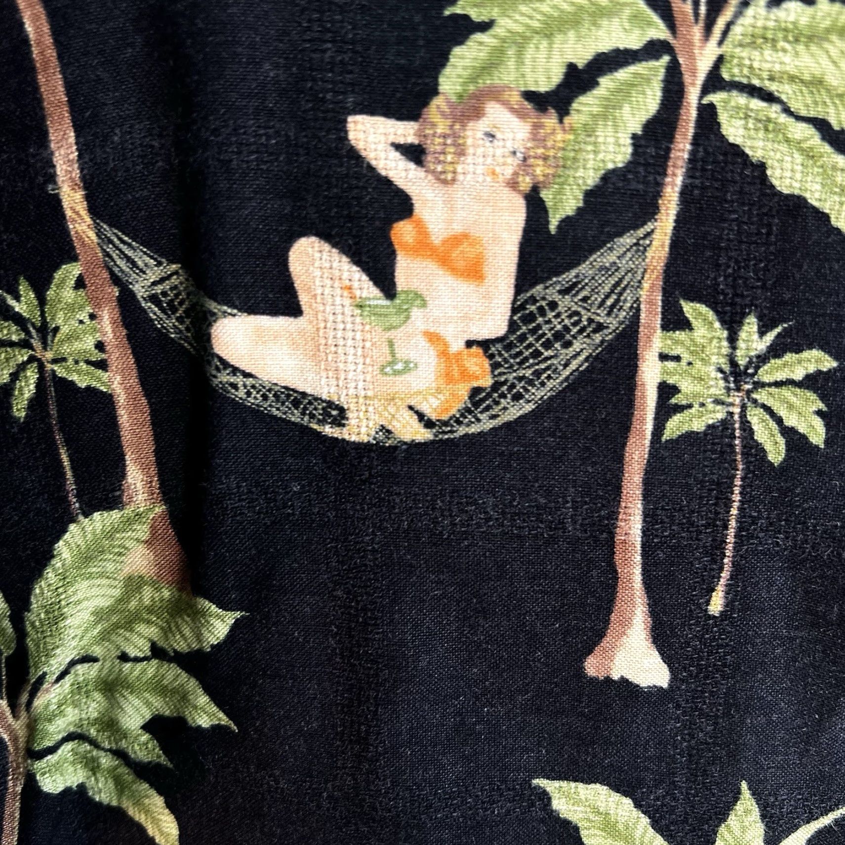 Vintage VINTAGE Island Button-Up Shirt Mens 2XL Black Tropical Graphic Print Linen Rayon Casual Shirt 2XL Mens Size US XXL / EU 58 / 5 - 5 Thumbnail